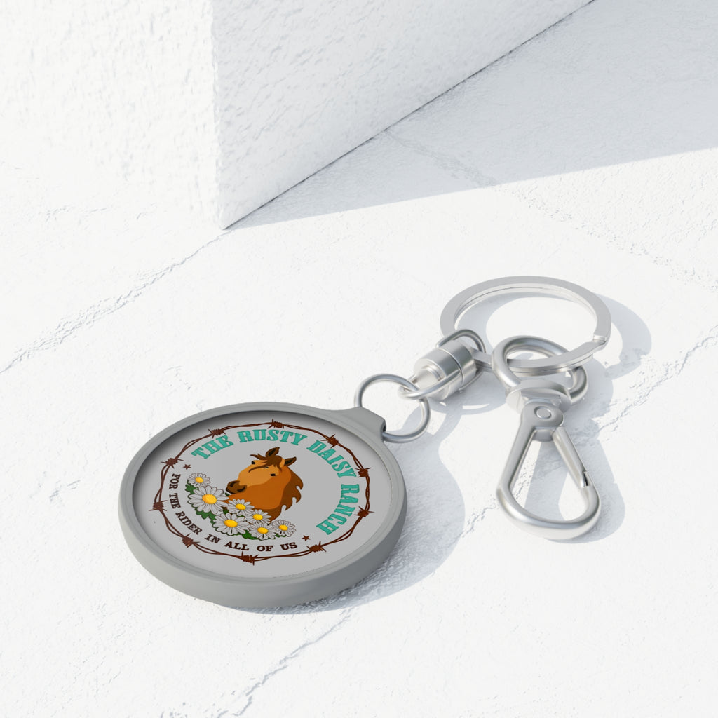 Rusty Daisy Ranch Horse Keyring Tag