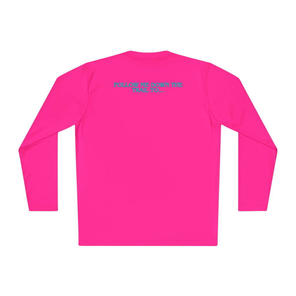 Long Sleeve Tee —Rusty Daisy Ranch logo front & "Follow me down the trail to" on back
