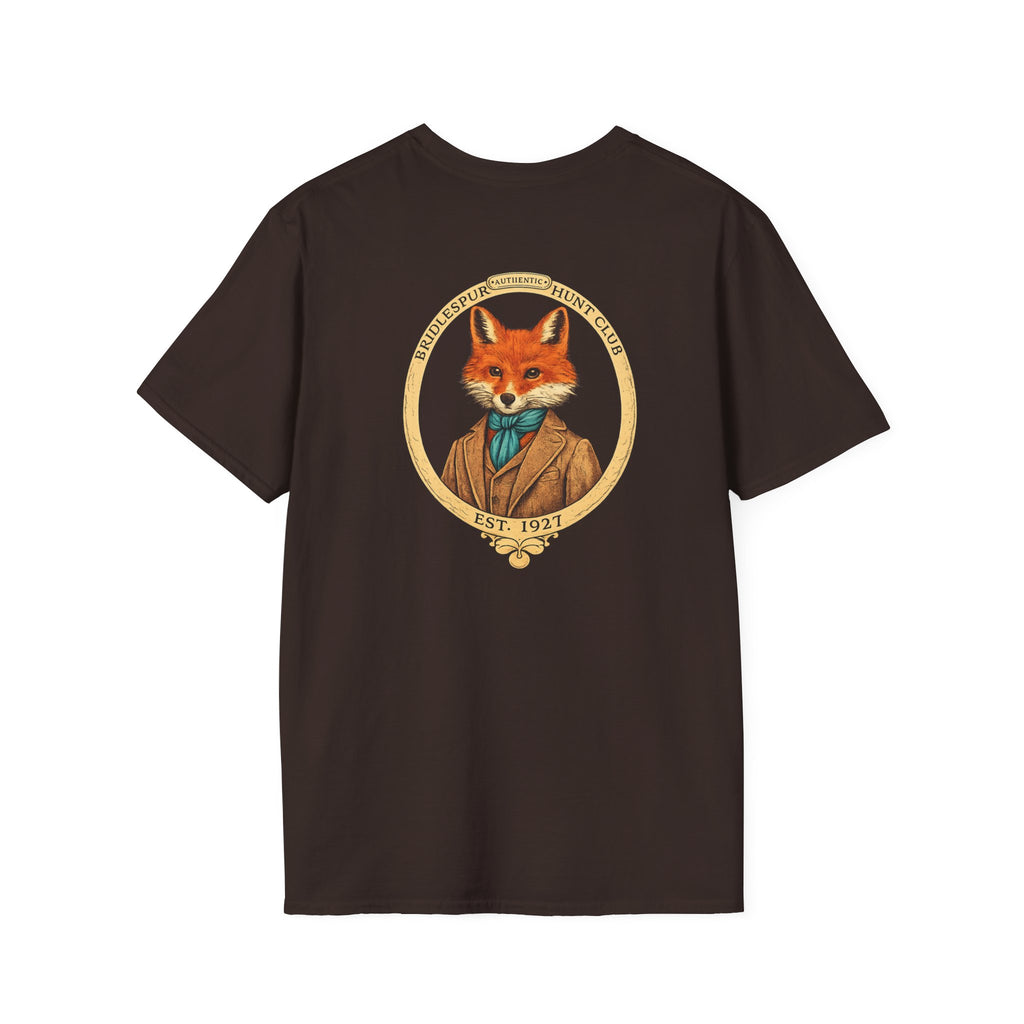 Fox Crest T-Shirt — Vintage Gentleman Fox Back Print