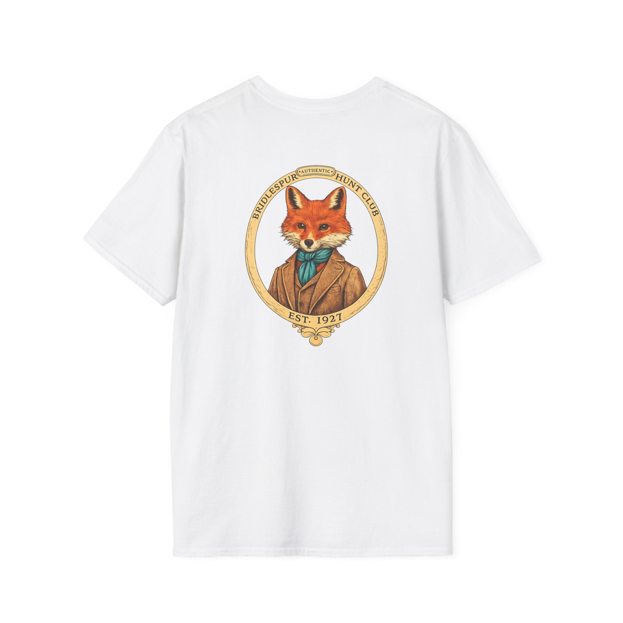 Fox Crest T-Shirt — Vintage Gentleman Fox Back Print