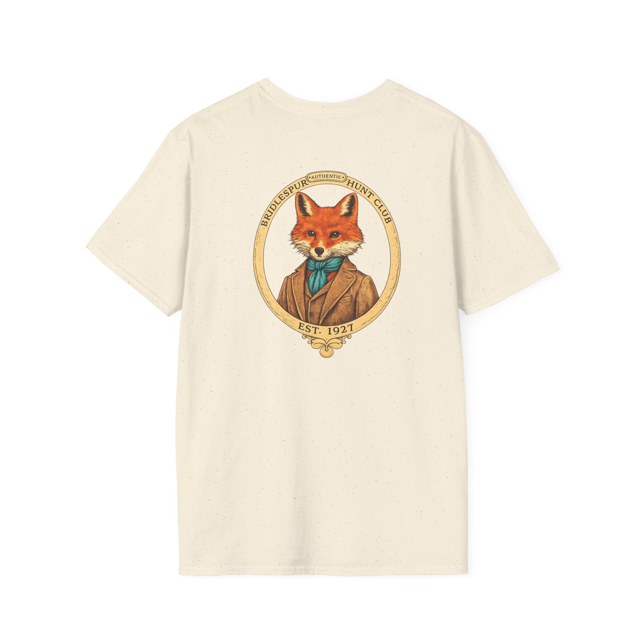 Fox Crest T-Shirt — Vintage Gentleman Fox Back Print