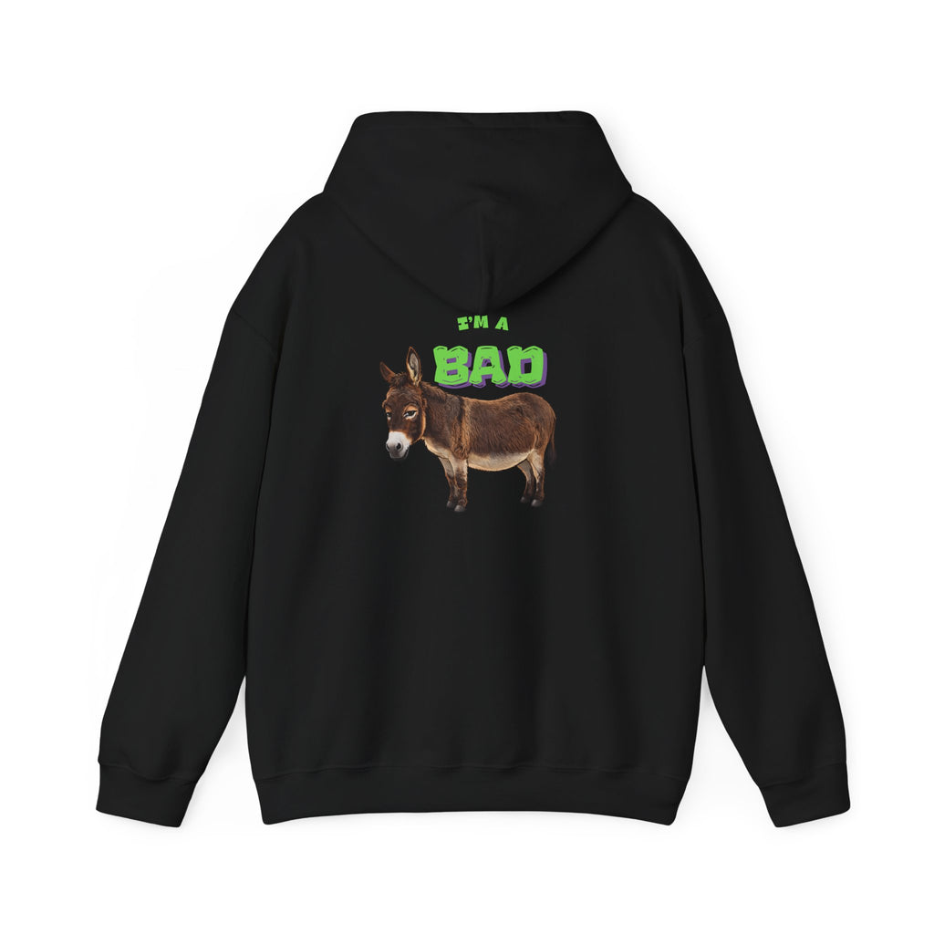 Bad Donkey Hoodie – Funny Donkey Lime Green Graphic Sweatshirt