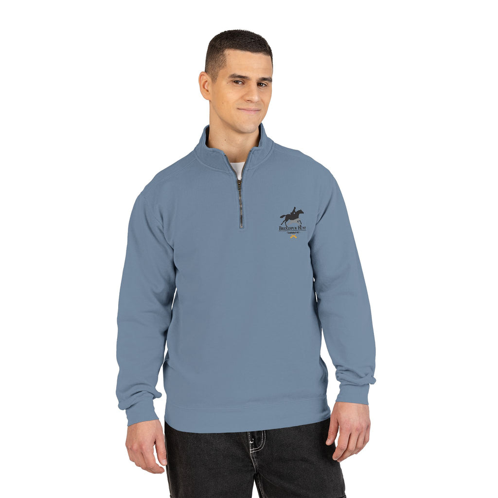 Equestrian Quarter-Zip Sweatshirt — Bridlespur Logo