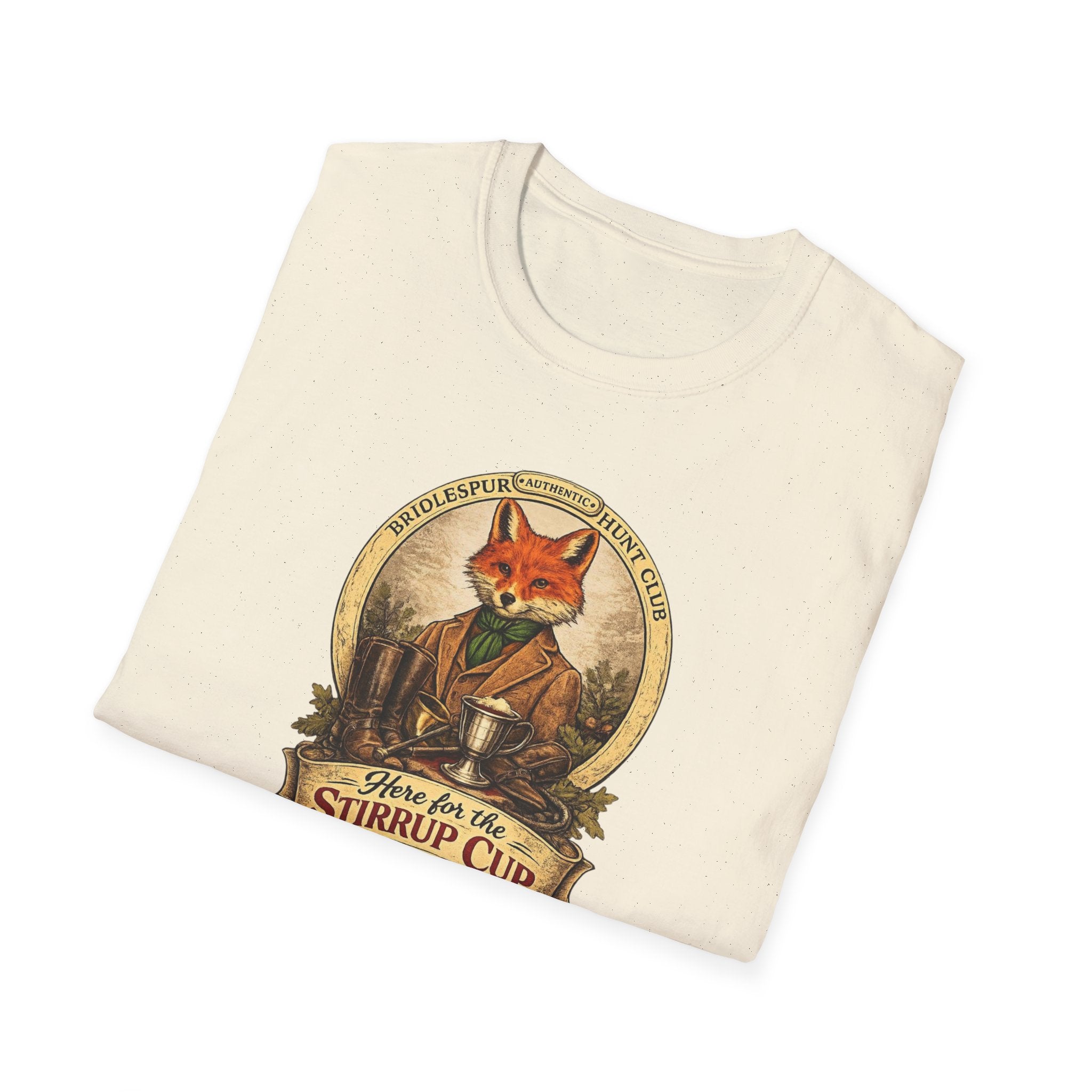 T-Shirt — "Stirrup Cup" Rustic Fox Tee