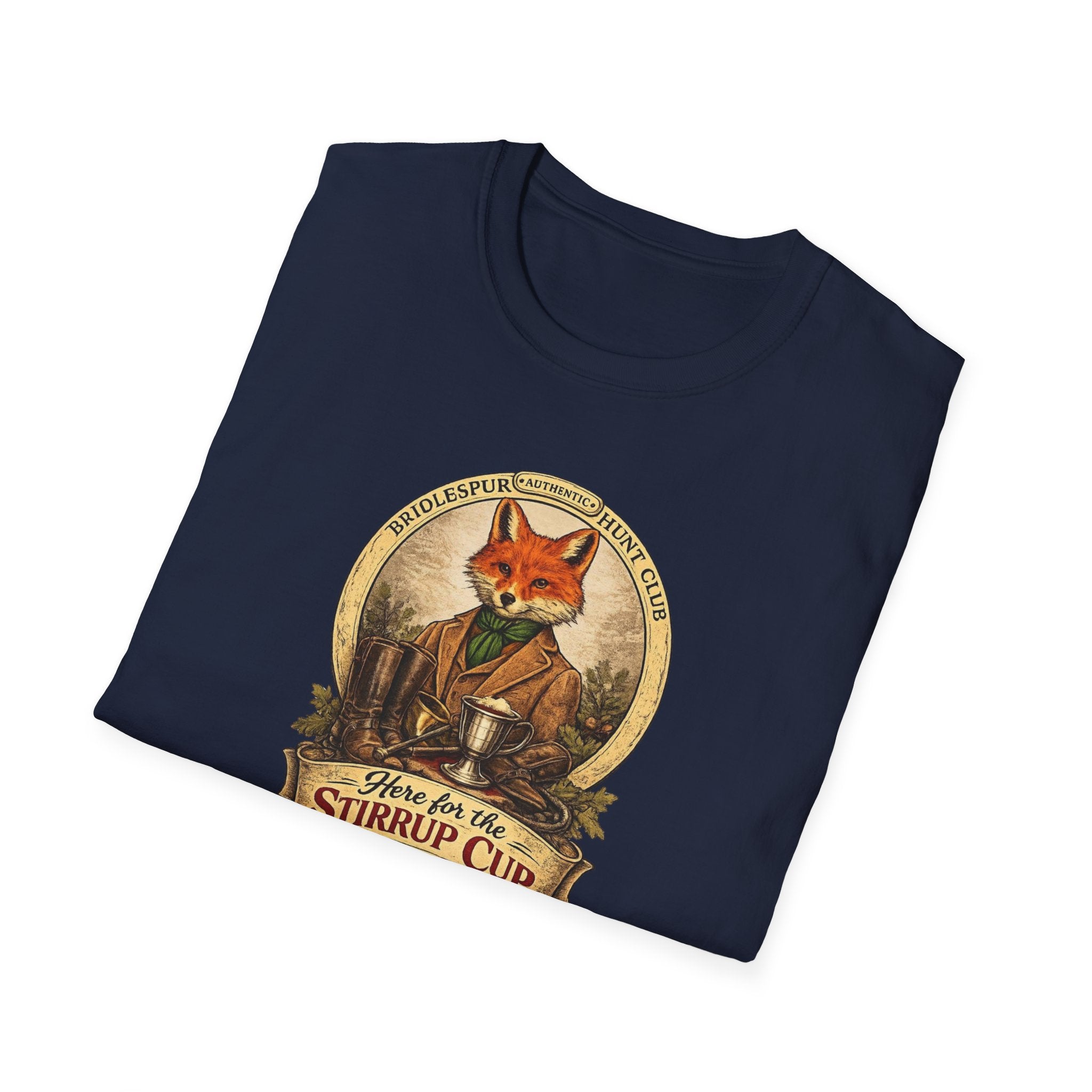 T-Shirt — "Stirrup Cup" Rustic Fox Tee