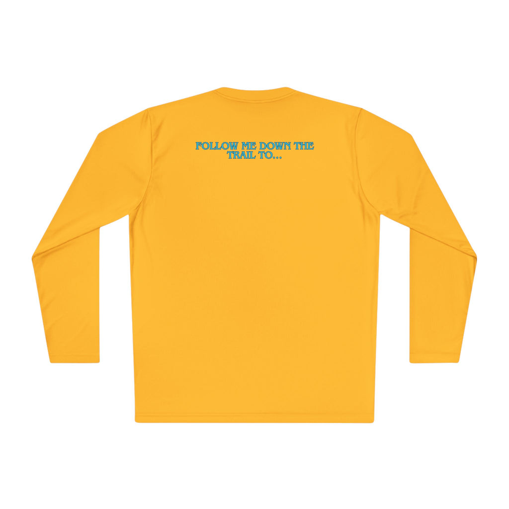 Long Sleeve Tee —Rusty Daisy Ranch logo front & "Follow me down the trail to" on back