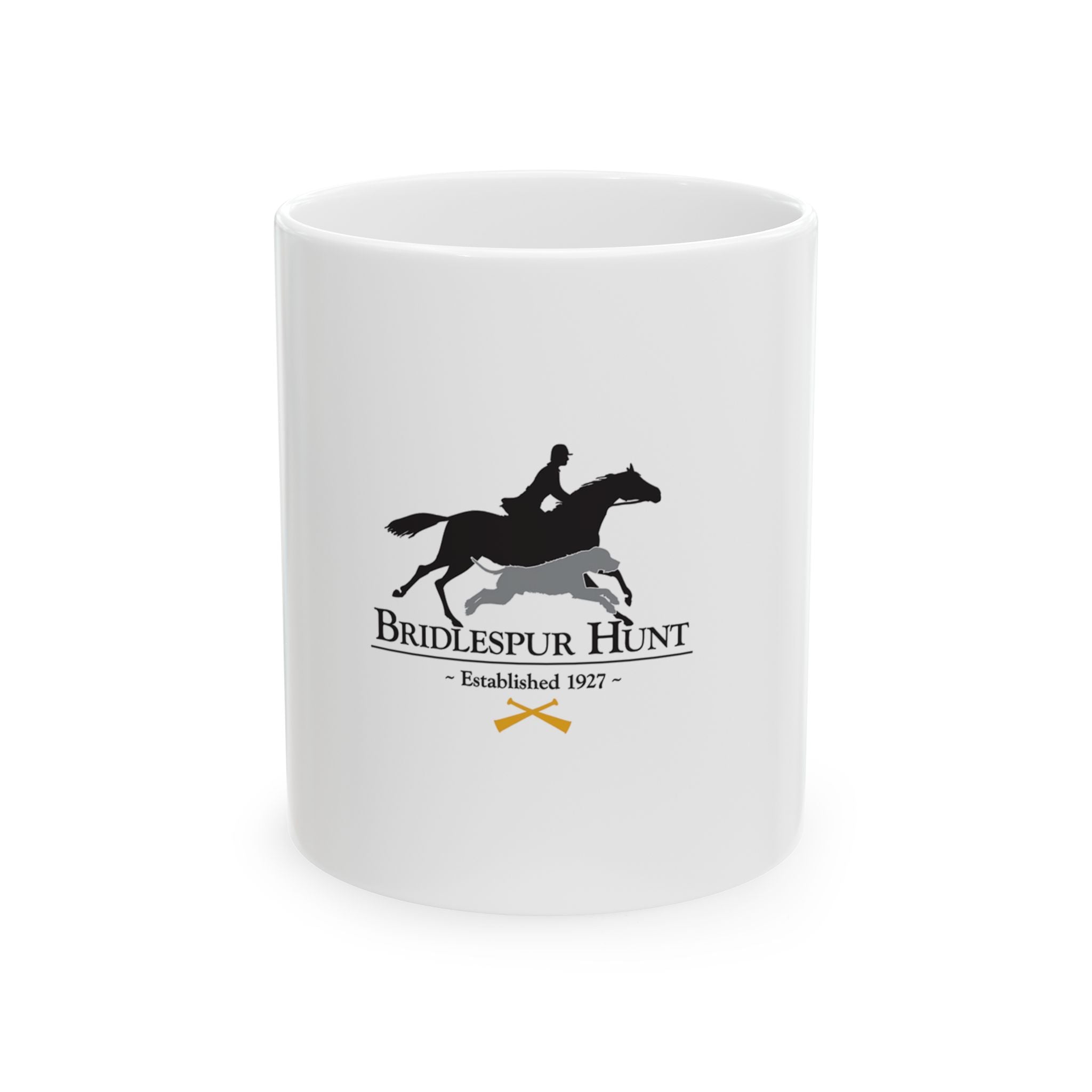 Bridlespur Hunt Ceramic Mug – Equestrian Horse Riding Logo Coffee Cup (11oz/15oz)