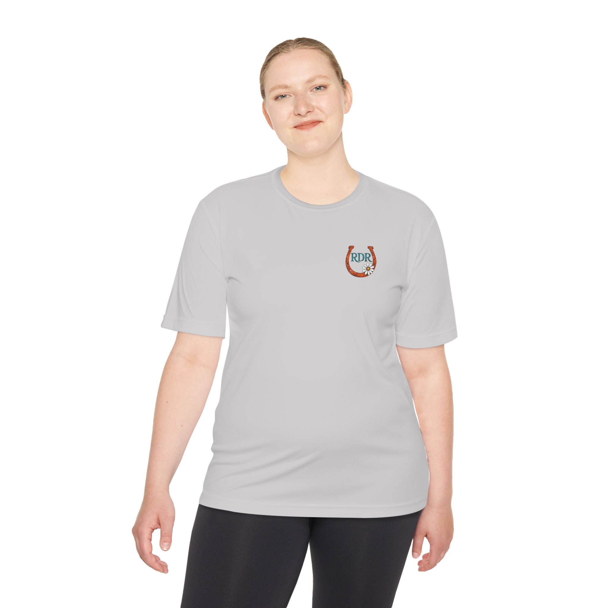 Moisture‑Wicking Shirt- RDR logo front & Rusty Daisy Ranch logo on back