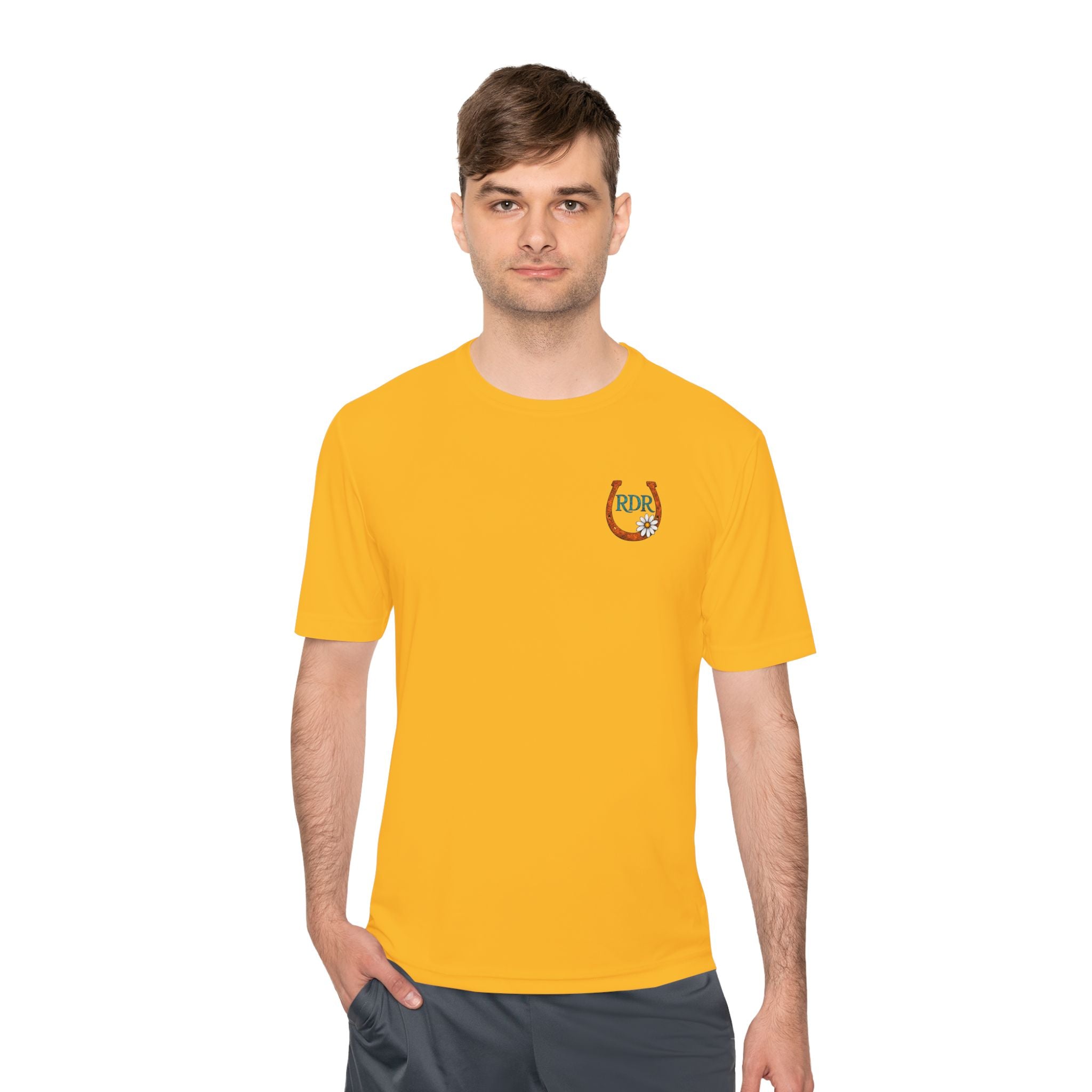 Moisture‑Wicking Shirt- RDR logo front & Rusty Daisy Ranch logo on back
