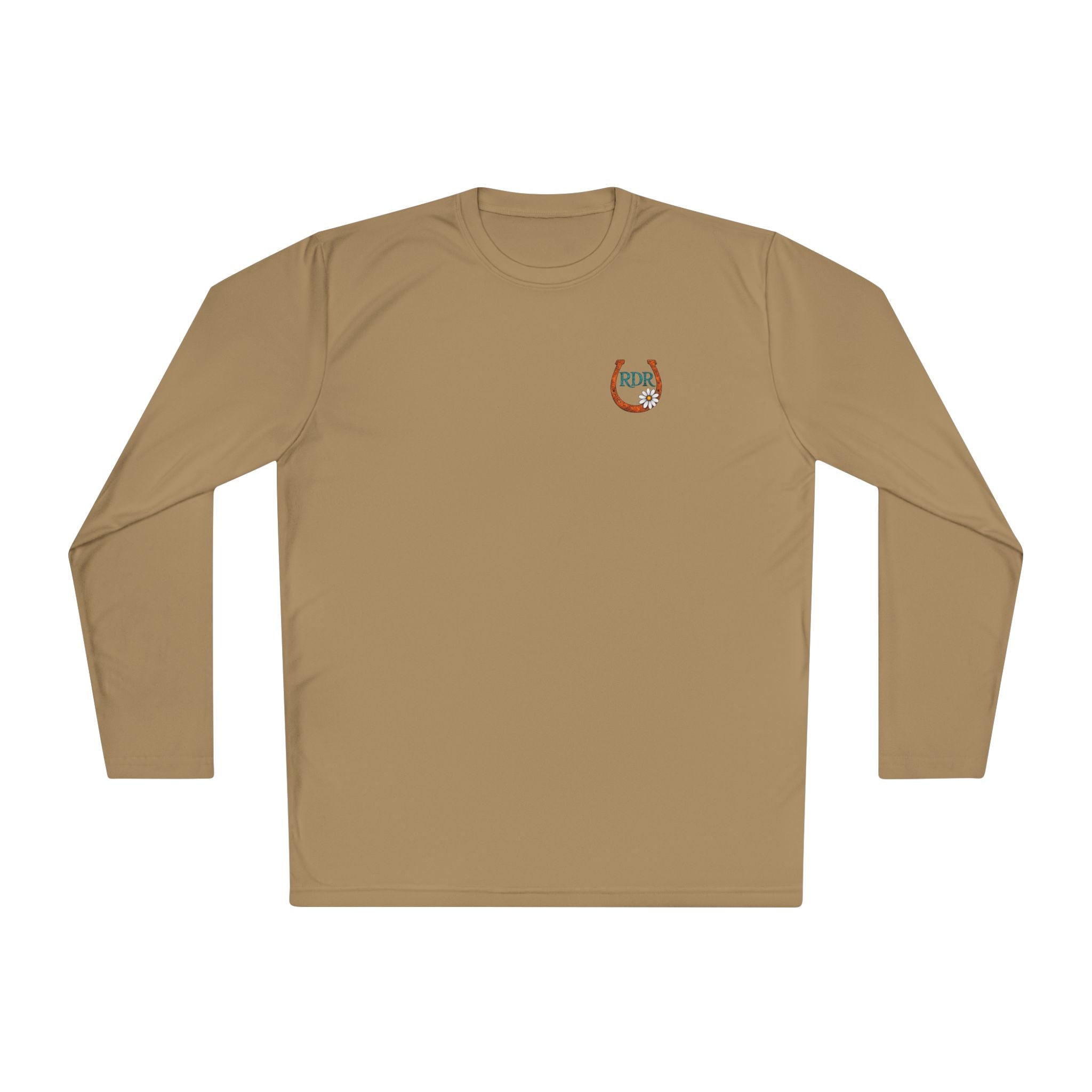 Long Sleeve Tee — RDR logo front & Rusty Daisy Ranch logo & "Follow me down the trail to" back