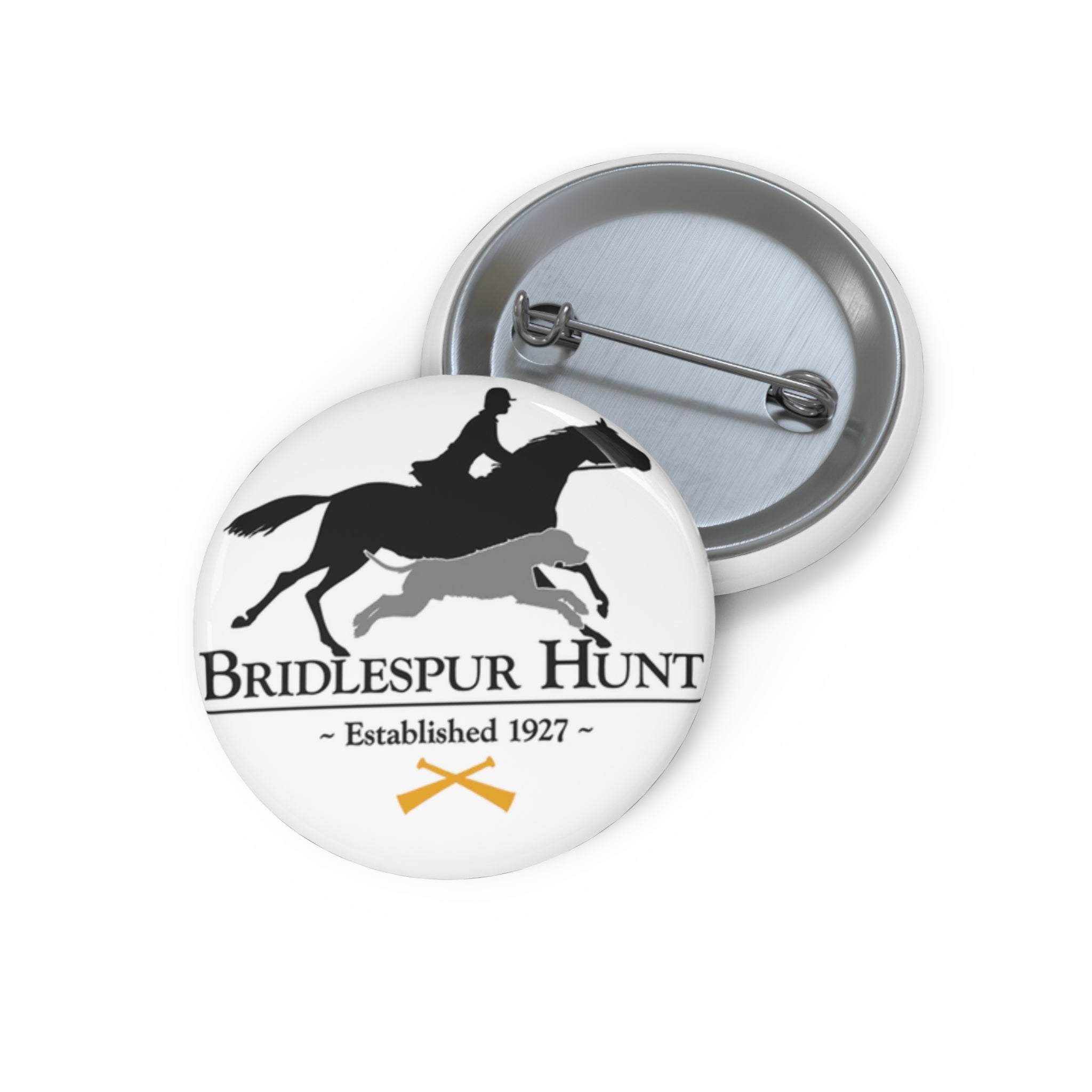 Bridlespur Hunt Logo Pin Button — Equestrian Club Badge (Established 1927)