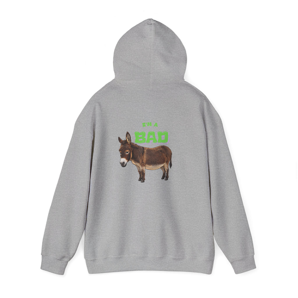 Bad Donkey Hoodie – Funny Donkey Lime Green Graphic Sweatshirt