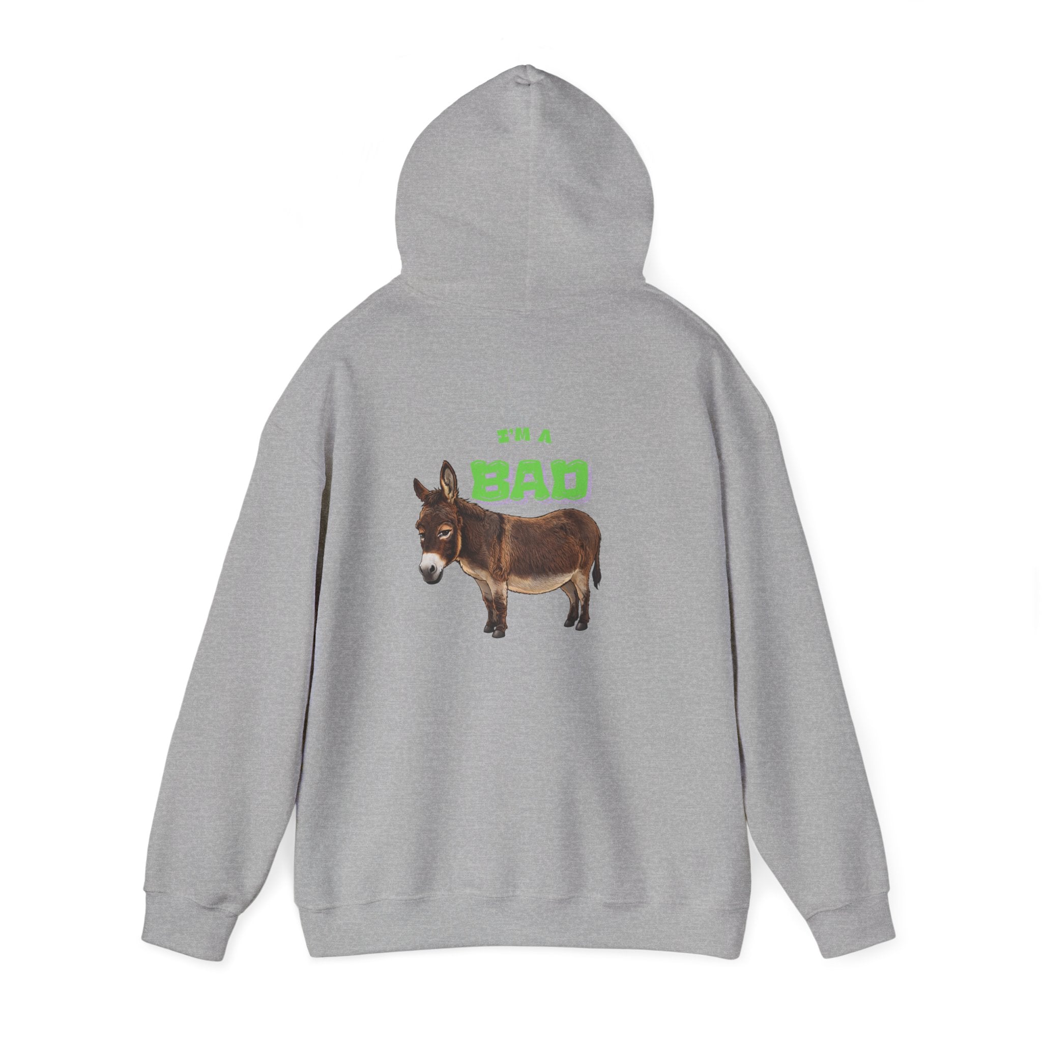 Bad Donkey Hoodie – Funny Donkey Lime Green Graphic Sweatshirt