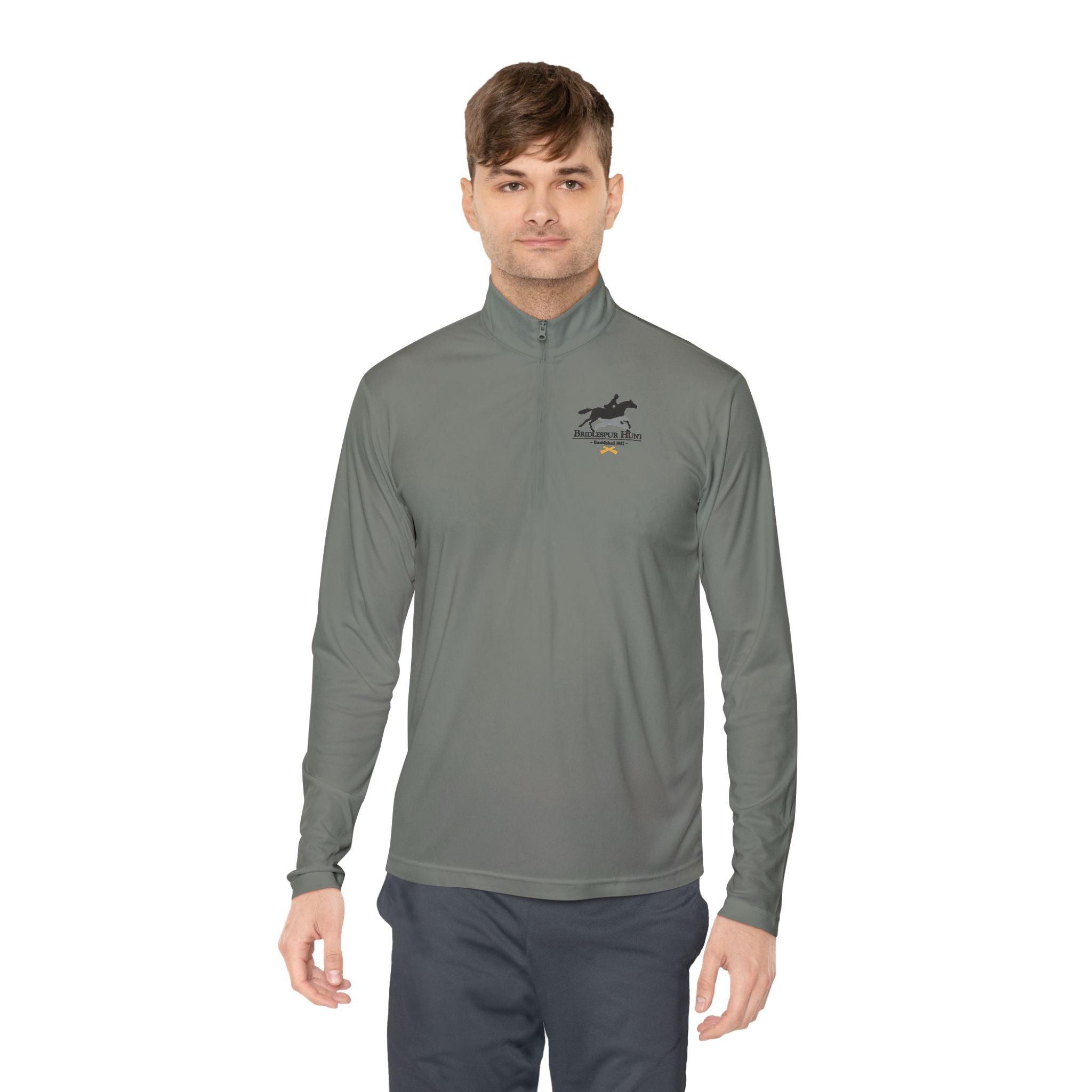 Unisex Quarter-Zip Pullover with Bridlespur logo