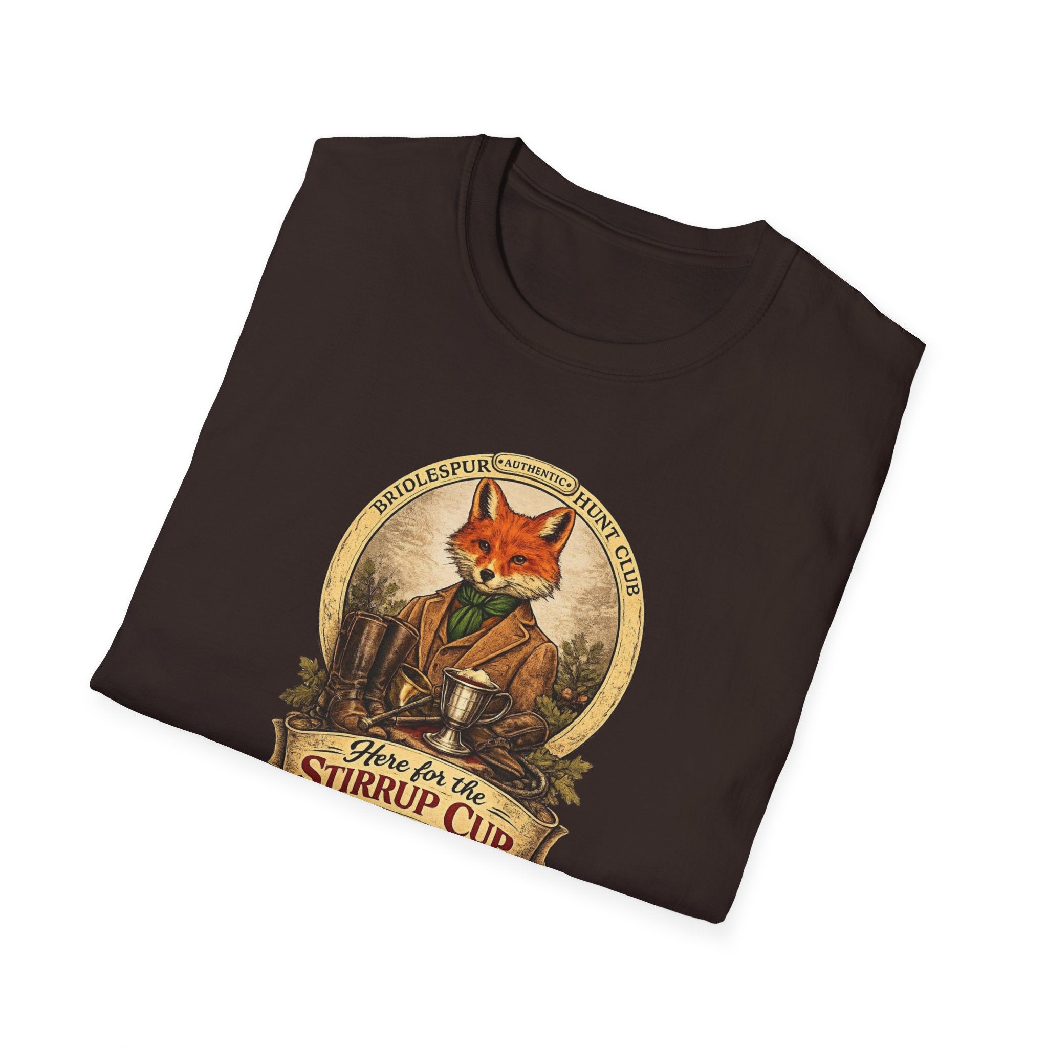 T-Shirt — "Stirrup Cup" Rustic Fox Tee