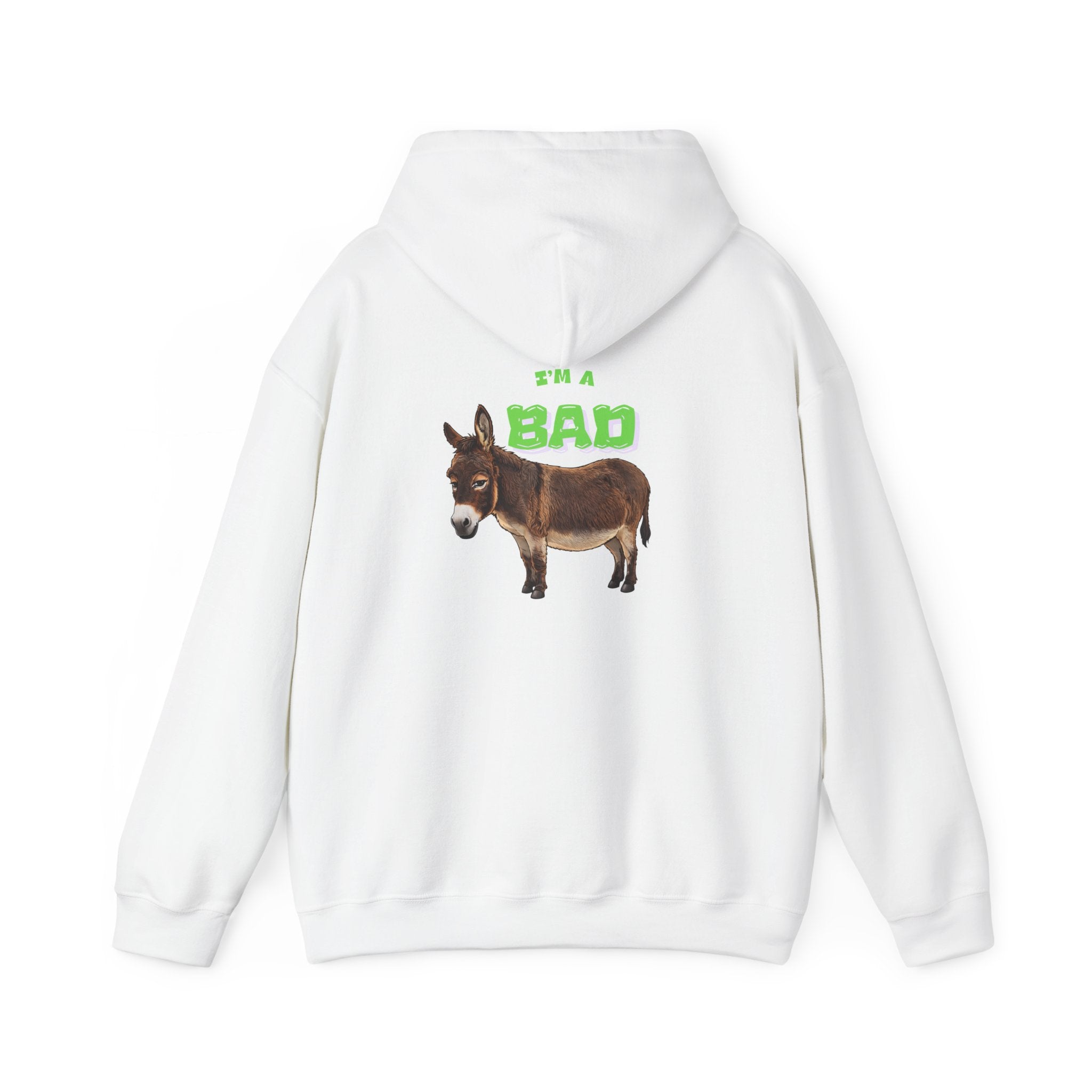 Bad Donkey Hoodie – Funny Donkey Lime Green Graphic Sweatshirt