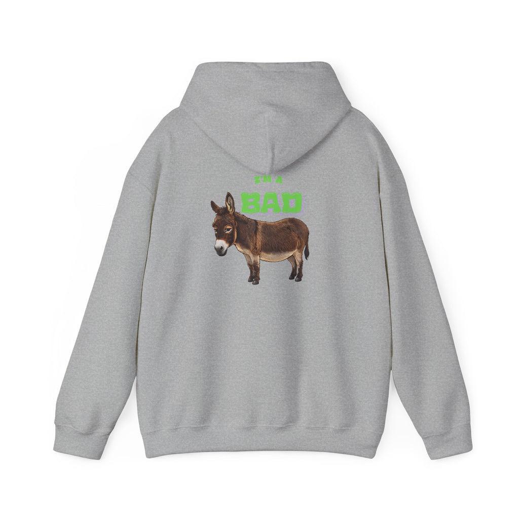 Bad Donkey Hoodie – Funny Donkey Lime Green Graphic Sweatshirt