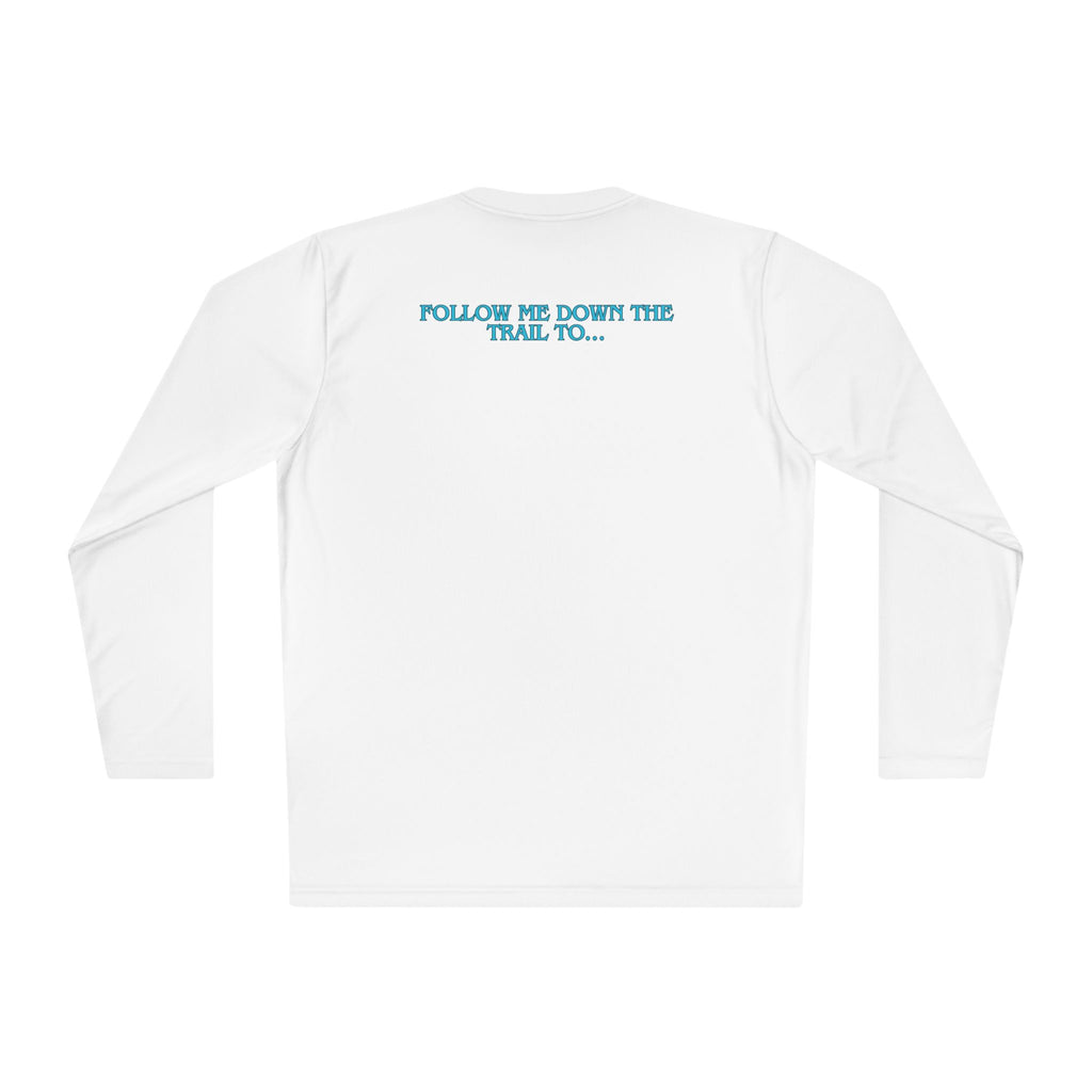 Long Sleeve Tee —Rusty Daisy Ranch logo front & "Follow me down the trail to" on back
