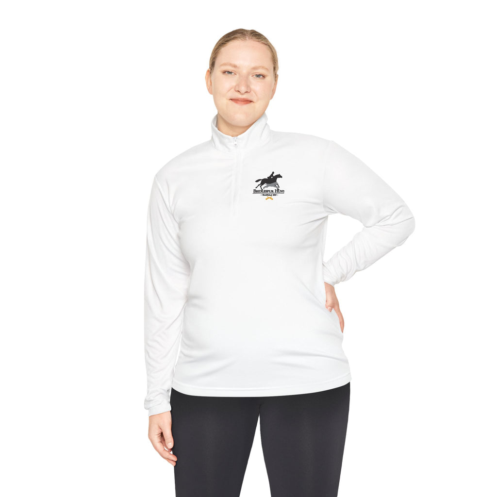 Unisex Quarter-Zip Pullover with Bridlespur logo