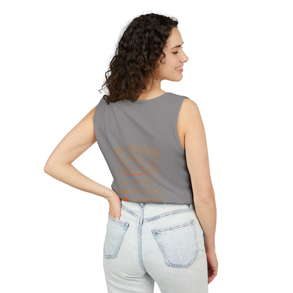 Lakehouse Tank Top — "Band on the Dock" Personalized Sunset Dock Tee