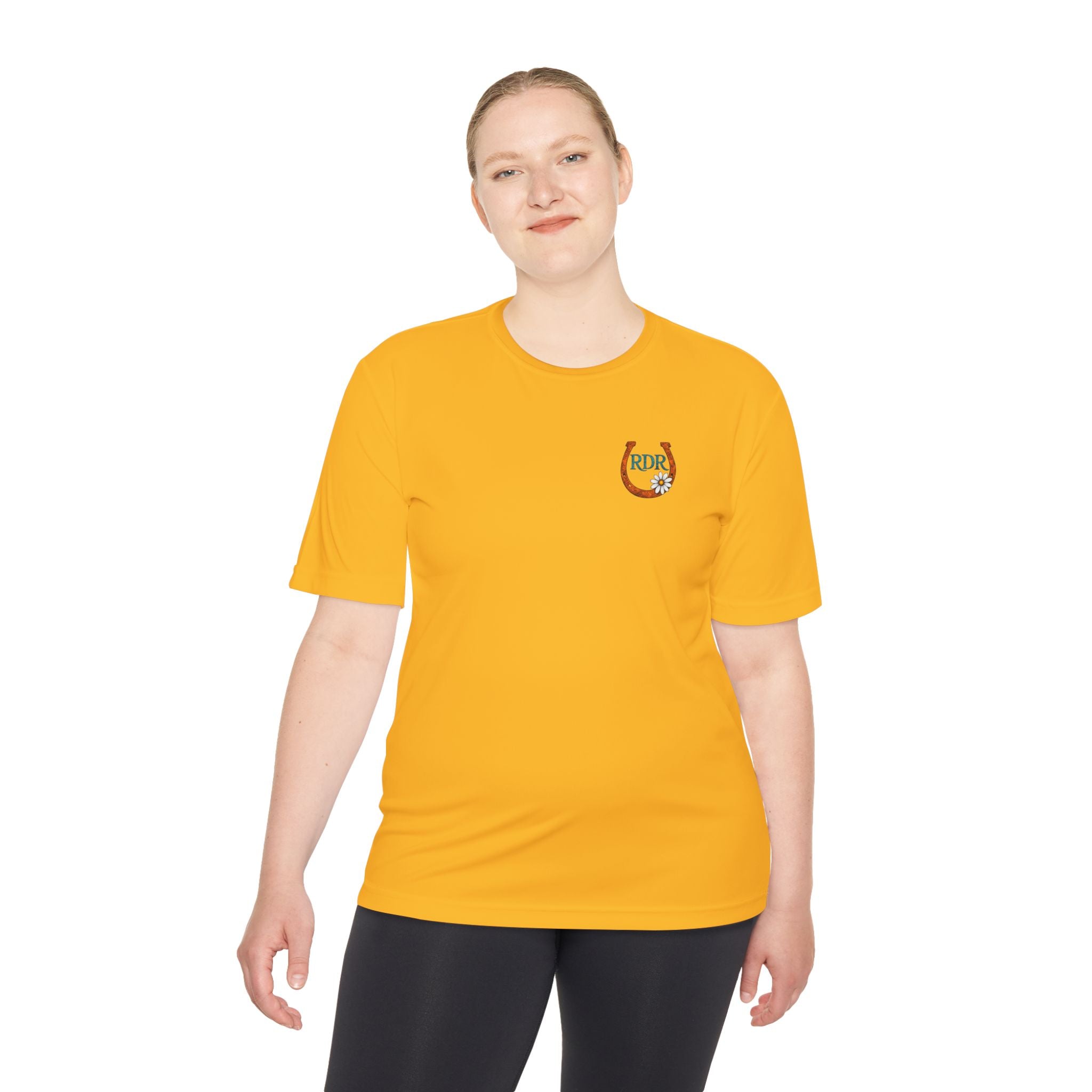 Moisture‑Wicking Shirt- RDR logo front & Rusty Daisy Ranch logo on back