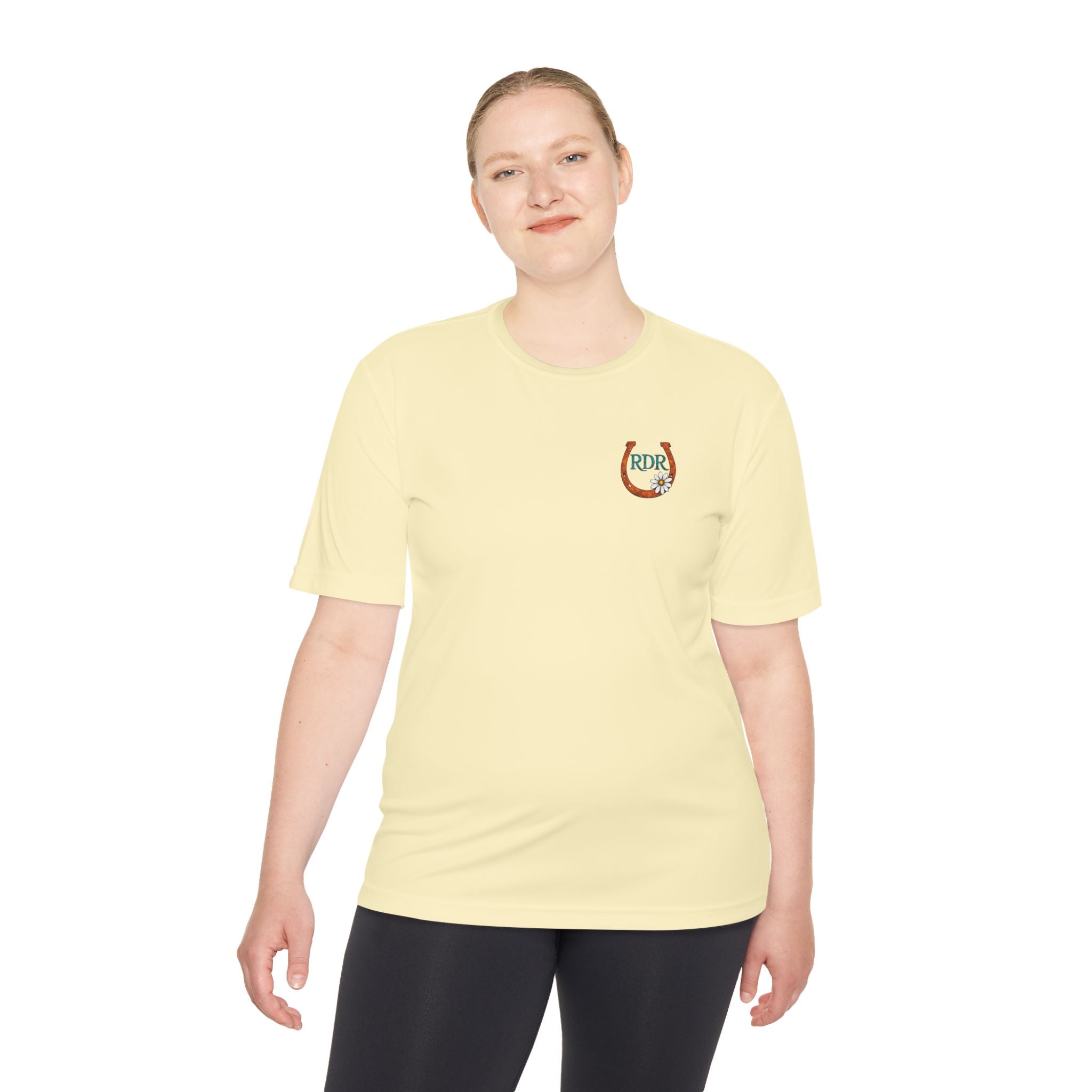 Moisture‑Wicking Shirt- RDR logo front & Rusty Daisy Ranch logo on back