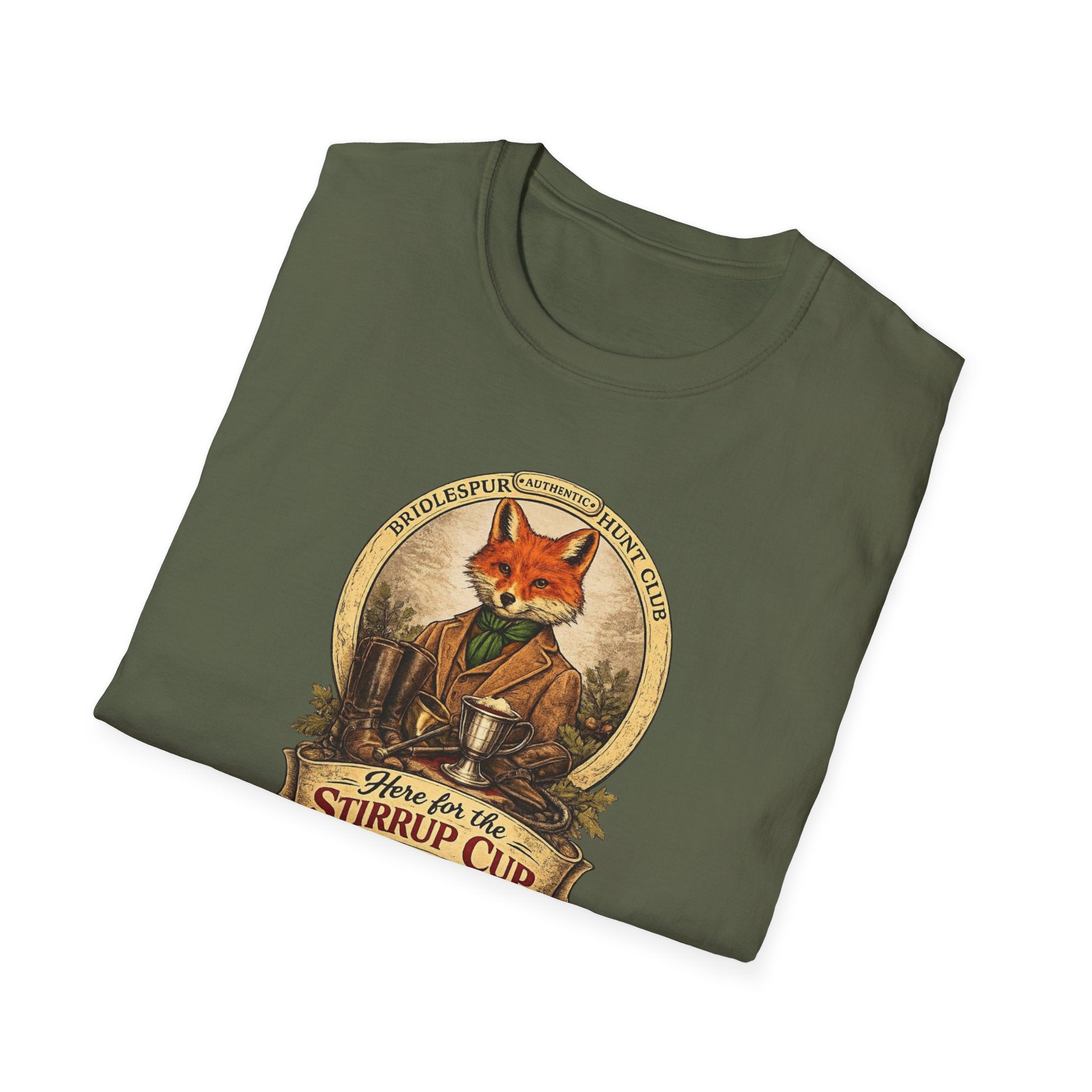 T-Shirt — "Stirrup Cup" Rustic Fox Tee