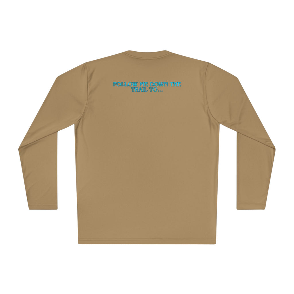 Long Sleeve Tee —Rusty Daisy Ranch logo front & "Follow me down the trail to" on back