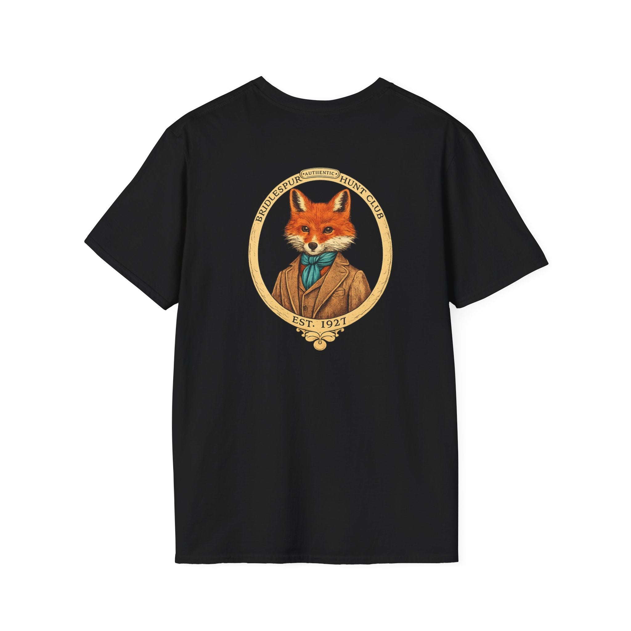 Fox Crest T-Shirt — Vintage Gentleman Fox Back Print