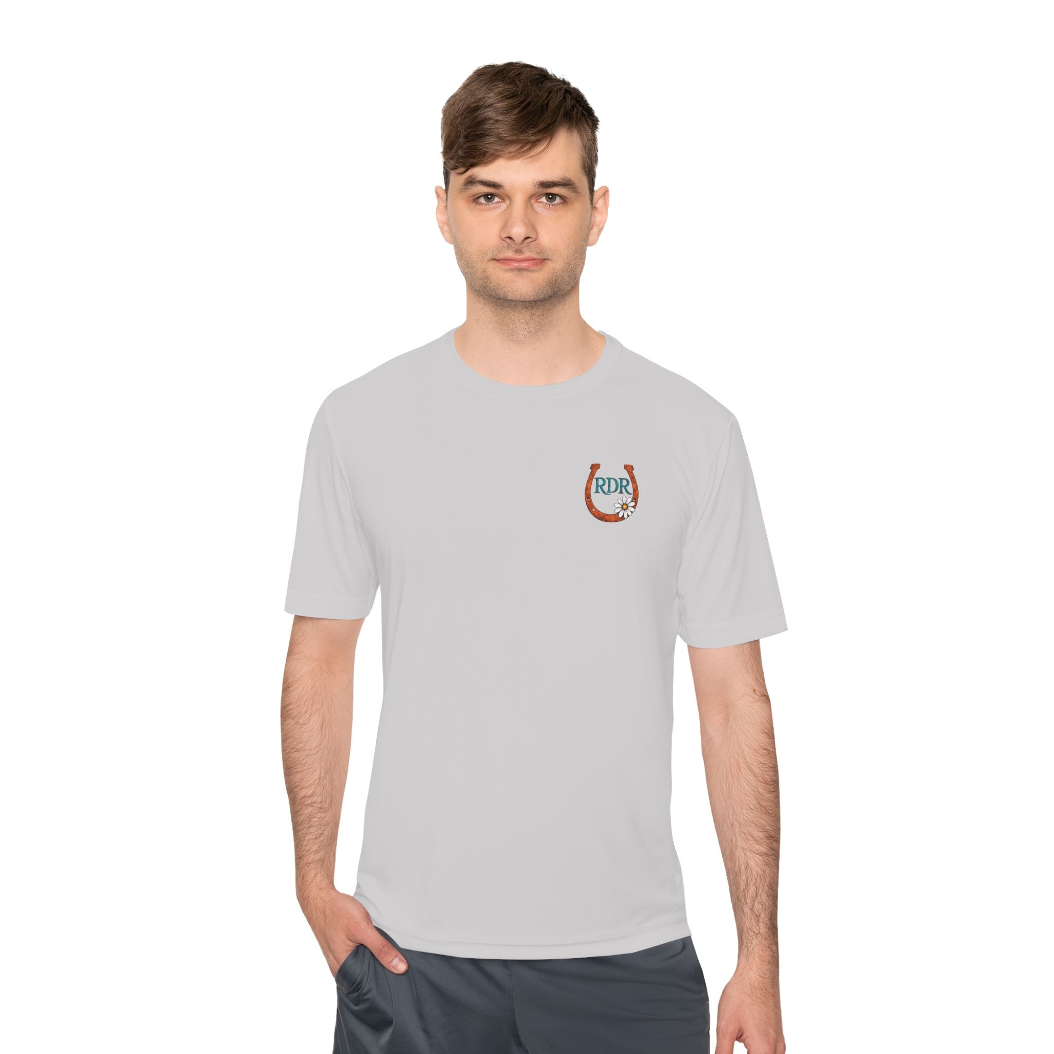 Moisture‑Wicking Shirt- RDR logo front & Rusty Daisy Ranch logo on back