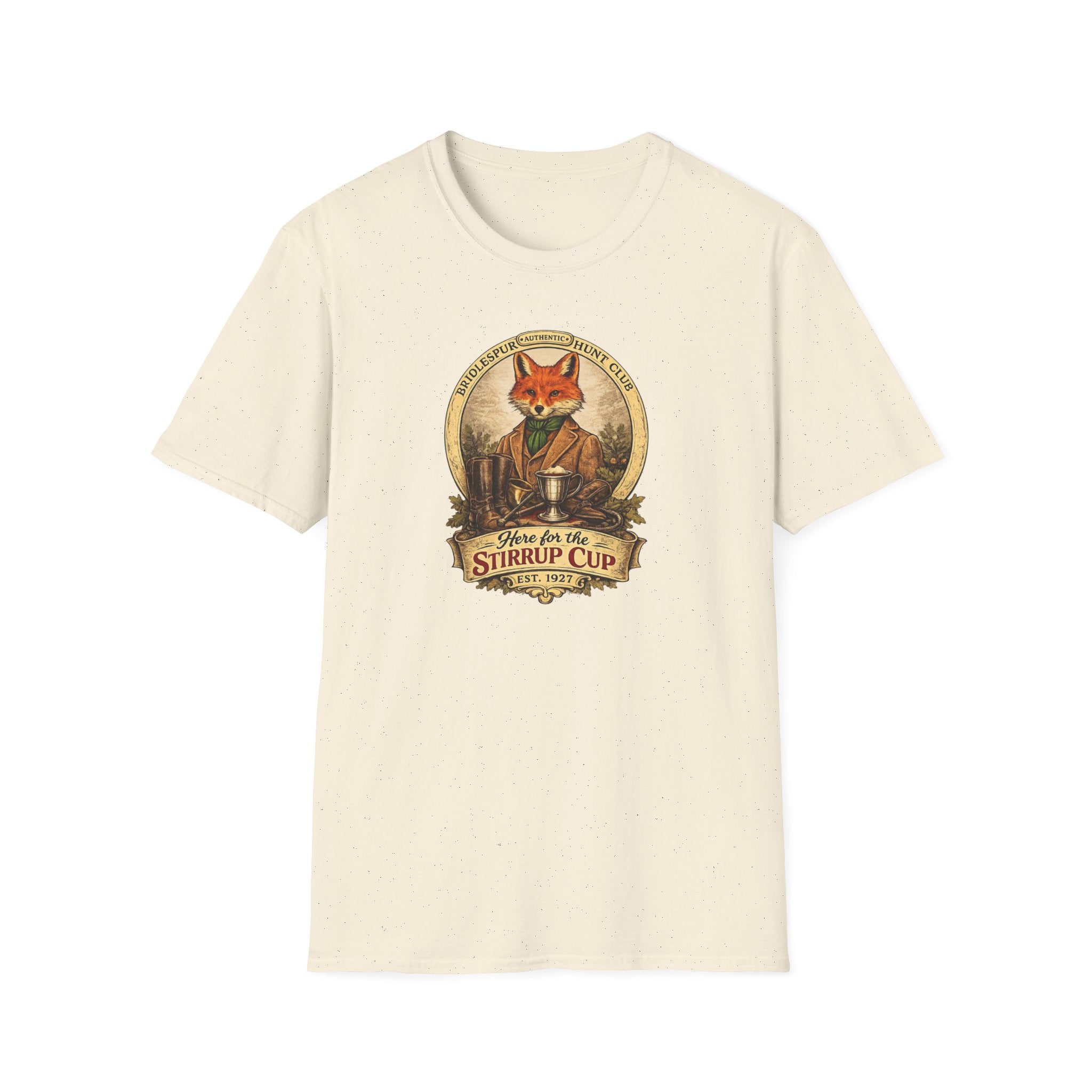 T-Shirt — "Stirrup Cup" Rustic Fox Tee