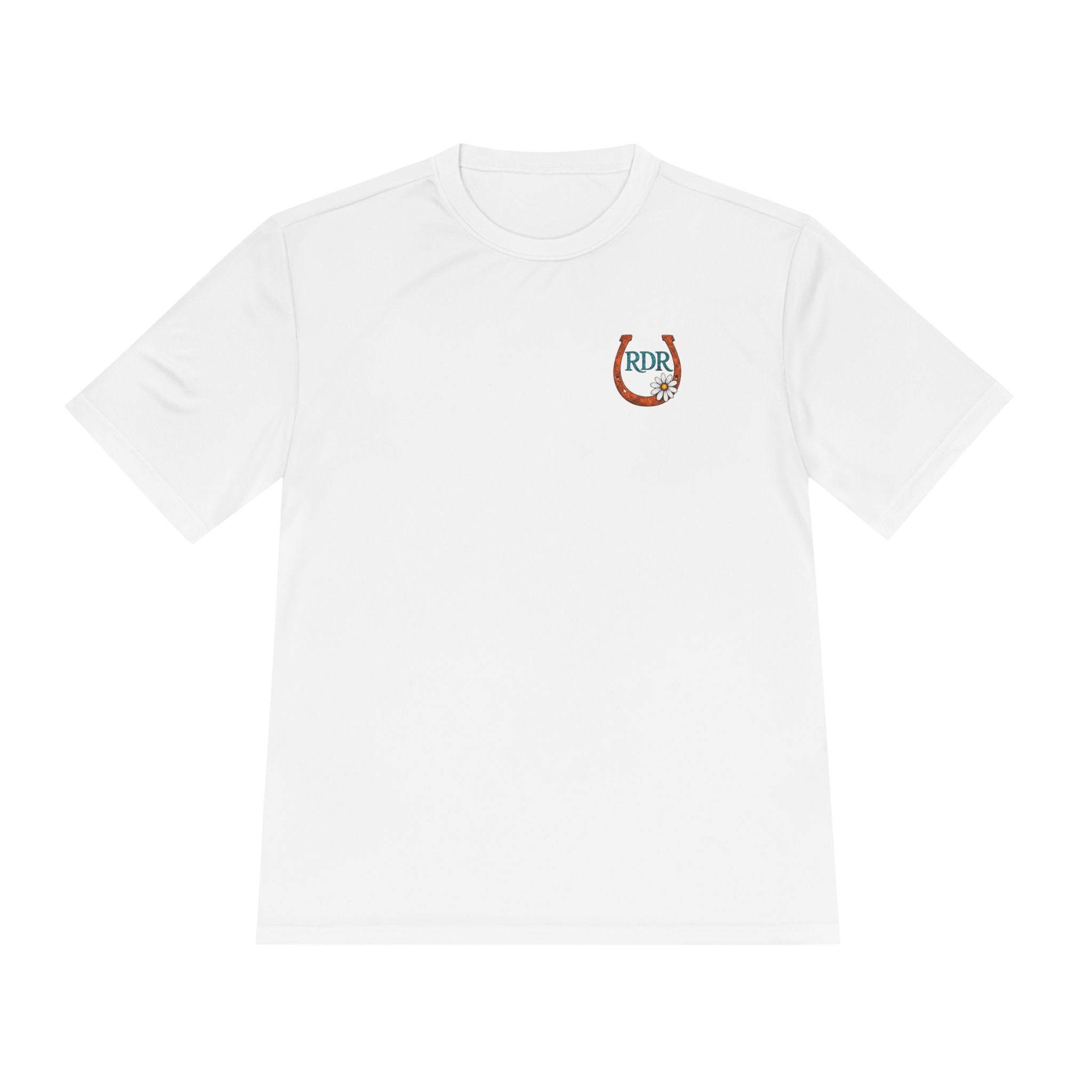 Moisture‑Wicking Shirt- RDR logo front & Rusty Daisy Ranch logo on back