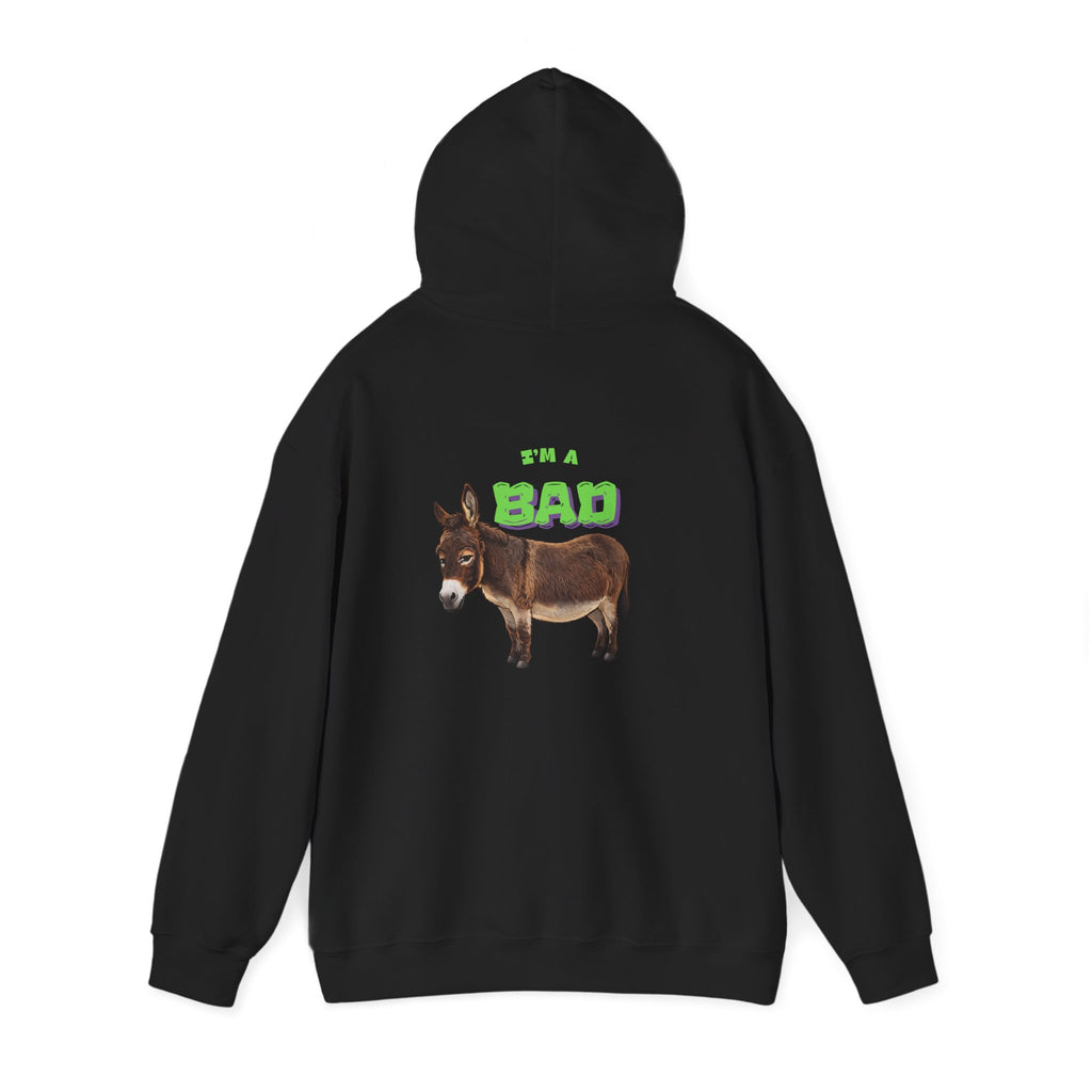 Bad Donkey Hoodie – Funny Donkey Lime Green Graphic Sweatshirt