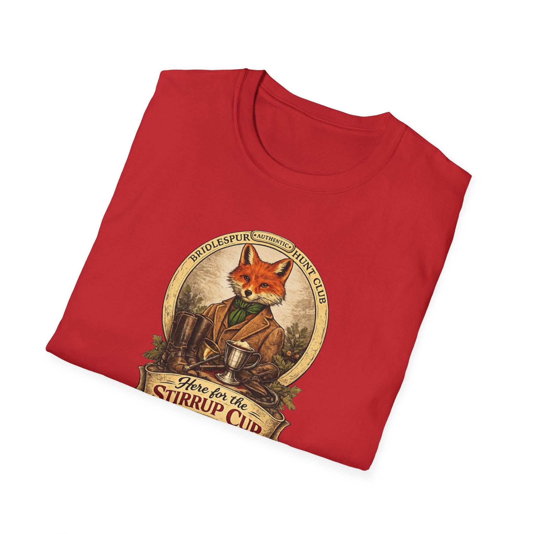 T-Shirt — "Stirrup Cup" Rustic Fox Tee