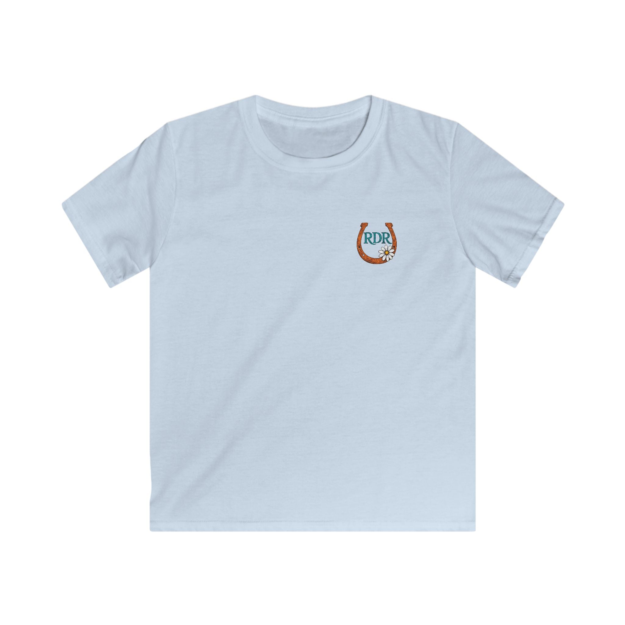Kids Tee — RDR logo front & Follow me down the trail to with logo on back