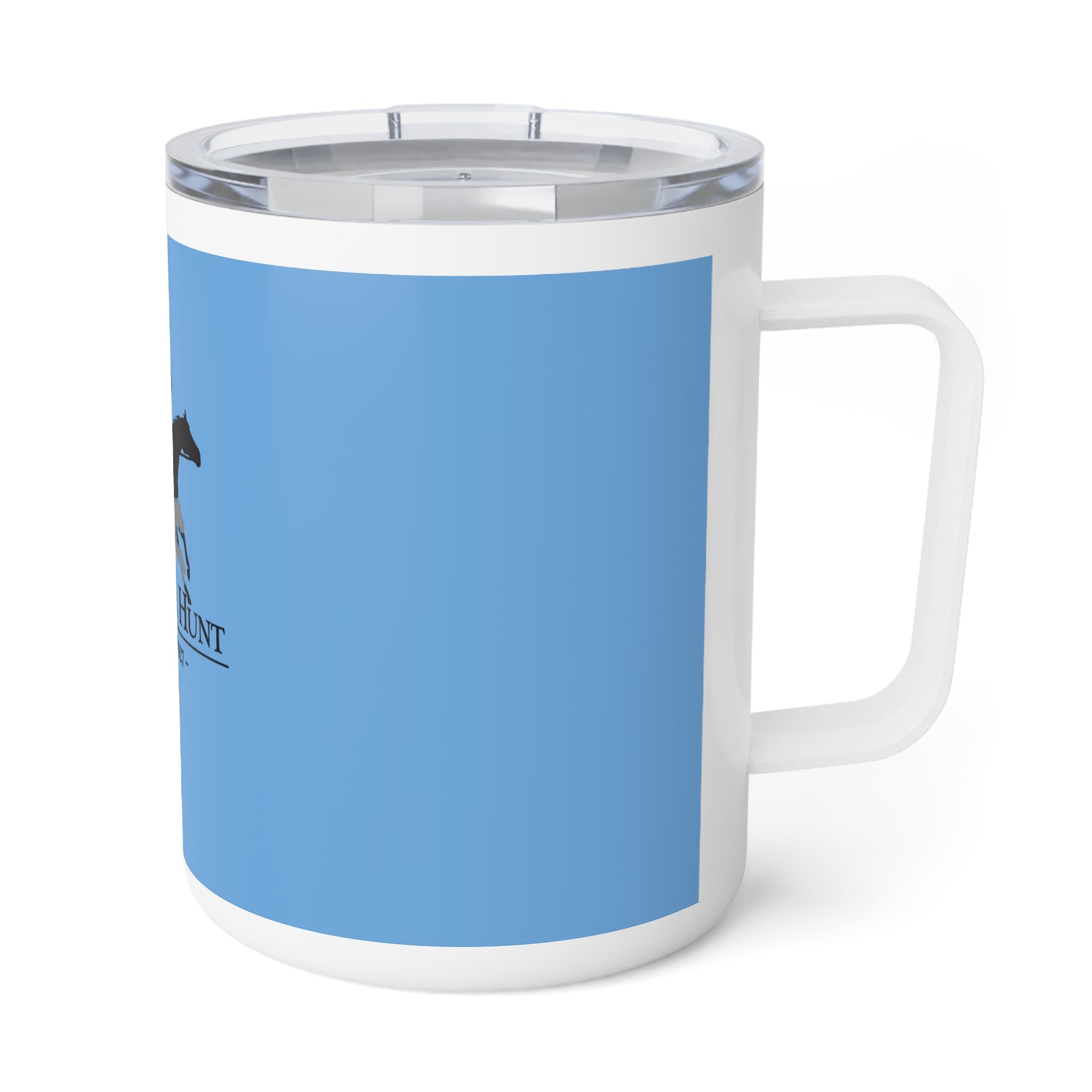 Horse Jumping Insulated Coffee Mug — Bridlespur Hunt Logo (10 oz)