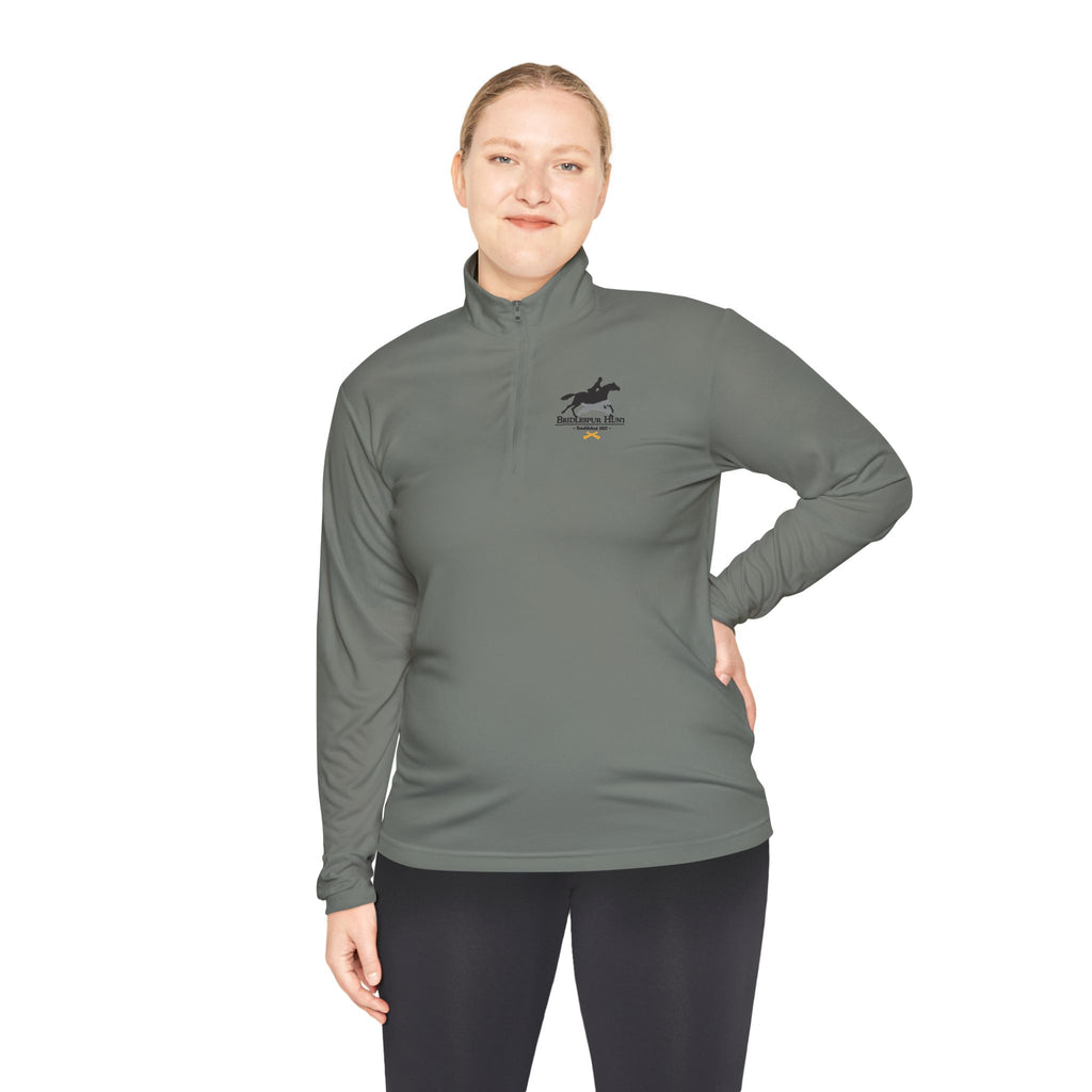 Unisex Quarter-Zip Pullover with Bridlespur logo