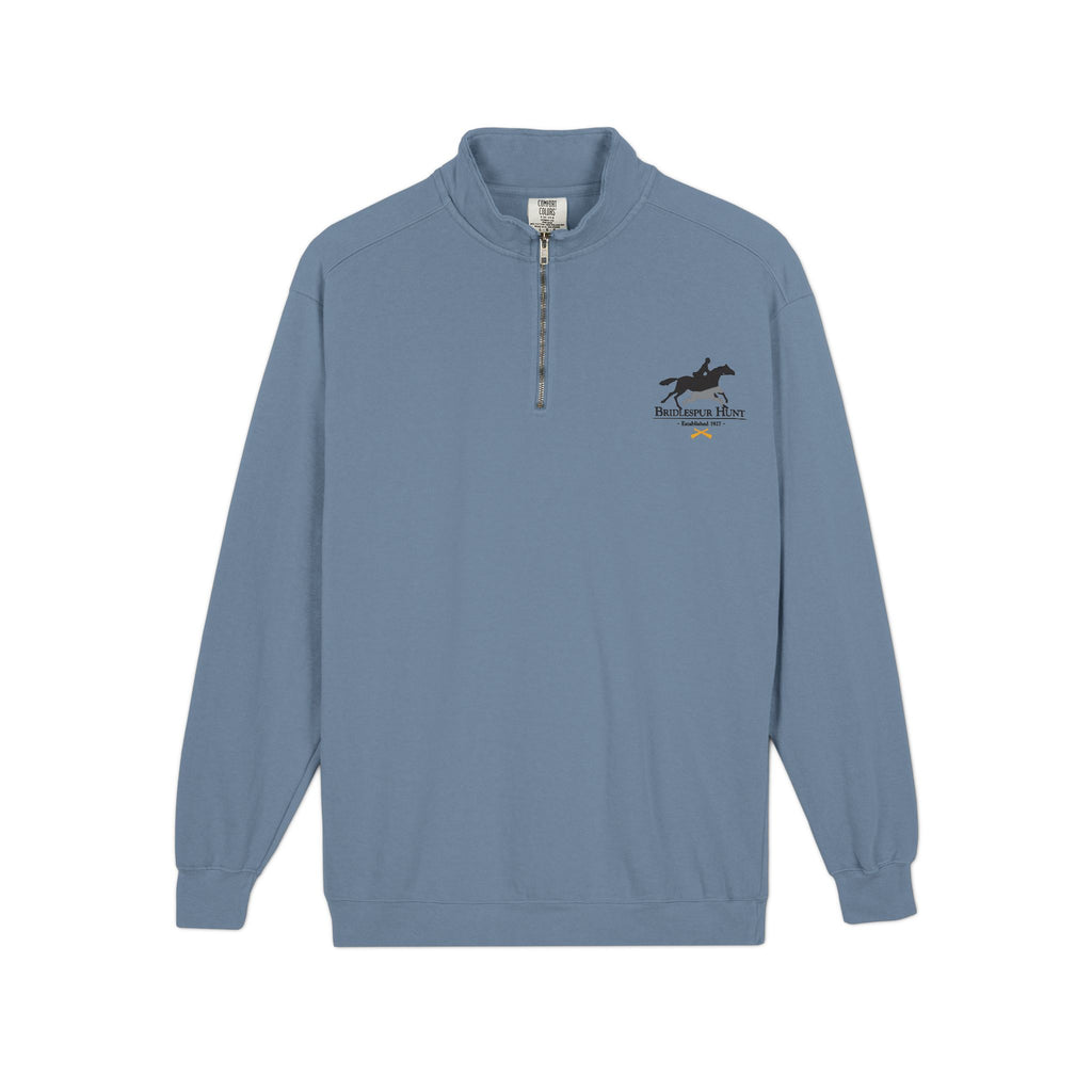 Equestrian Quarter-Zip Sweatshirt — Bridlespur Logo
