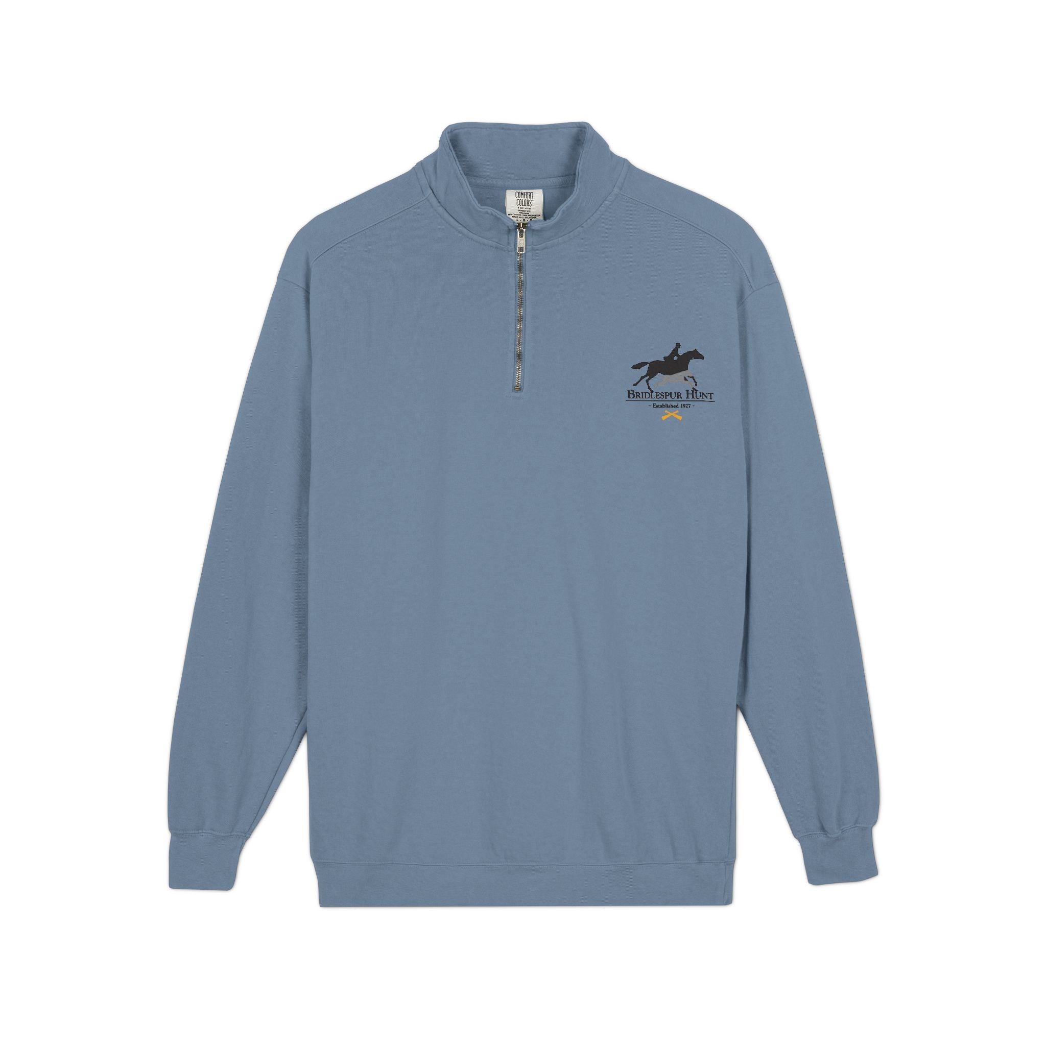 Equestrian Quarter-Zip Sweatshirt — Bridlespur Logo