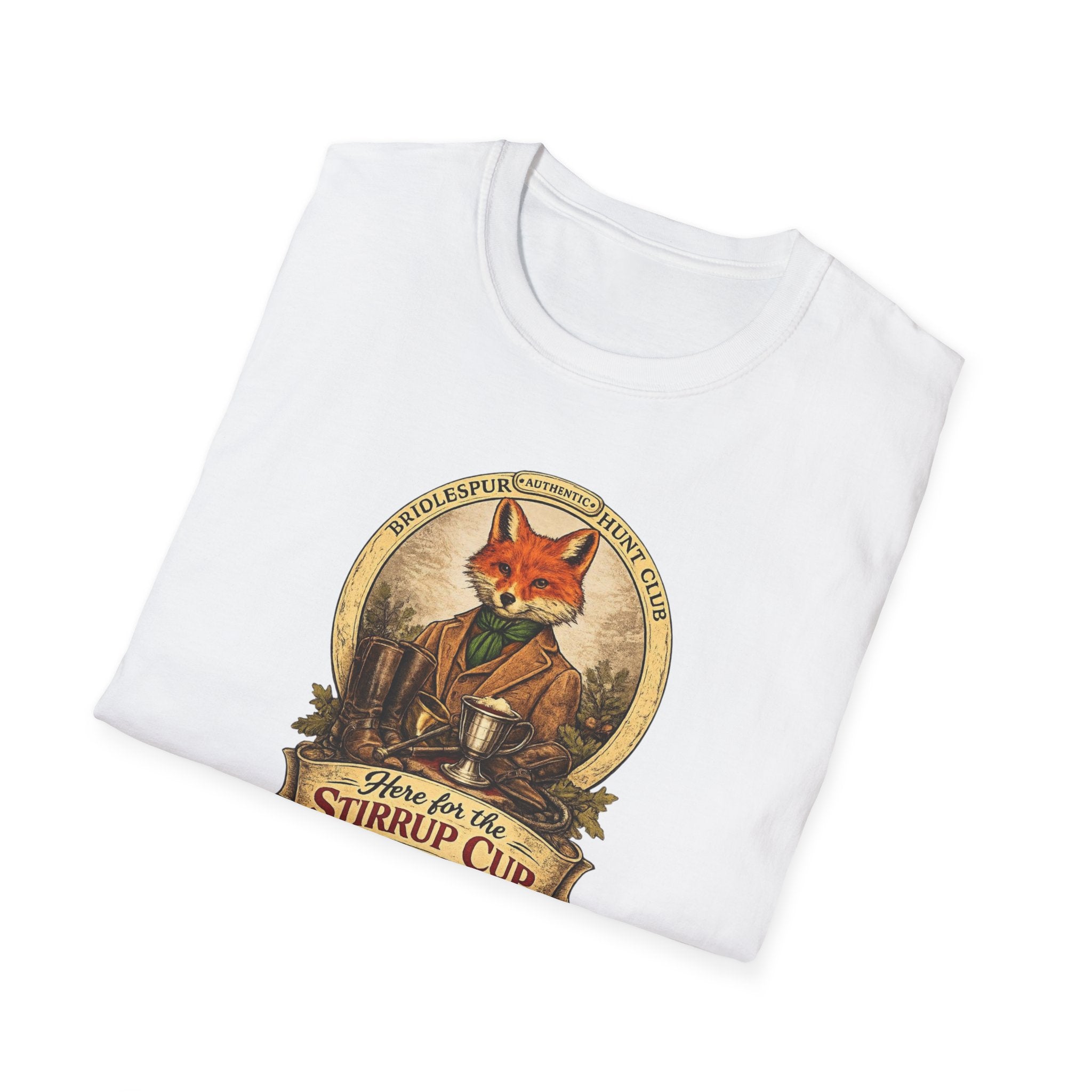 T-Shirt — "Stirrup Cup" Rustic Fox Tee