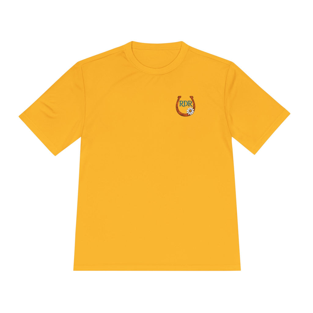Moisture‑Wicking Shirt- RDR logo front & Rusty Daisy Ranch logo on back