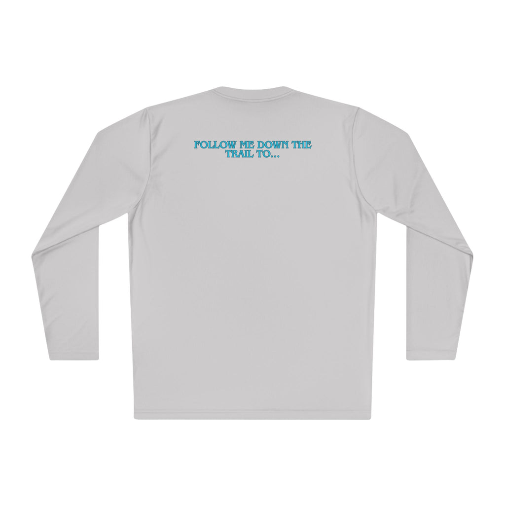 Long Sleeve Tee —Rusty Daisy Ranch logo front & "Follow me down the trail to" on back