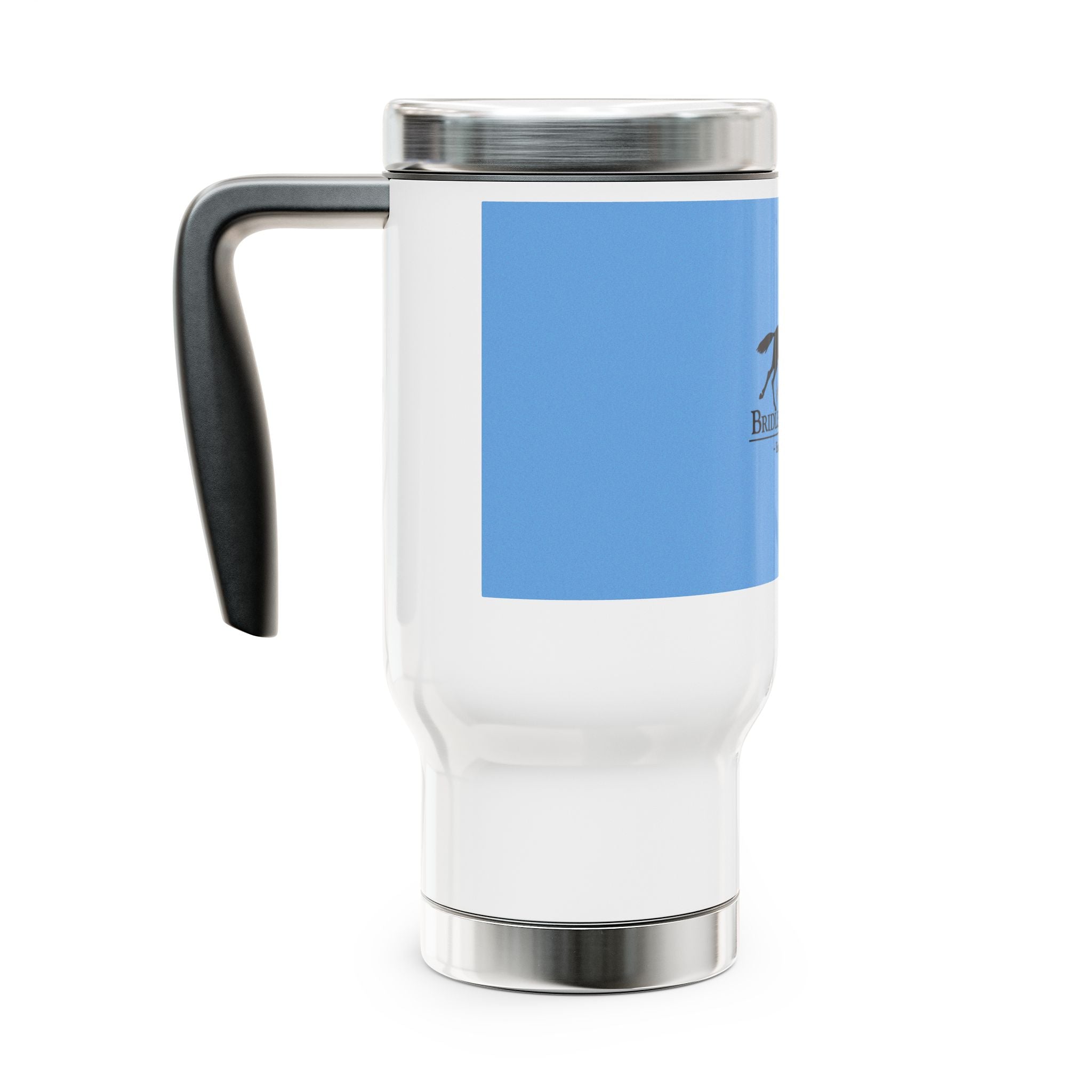 Bridlespur Hunt Stainless Steel Travel Mug — 14oz Insulated Handle Tumbler