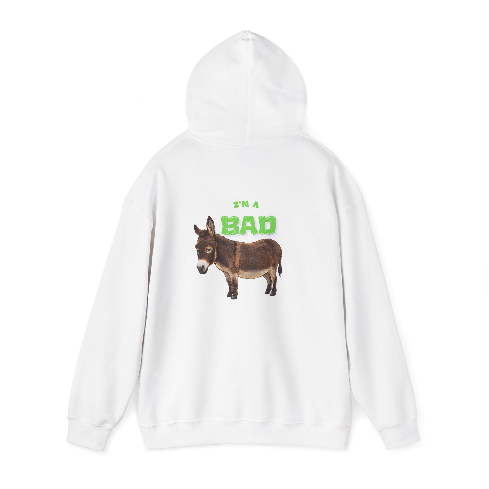Bad Donkey Hoodie – Funny Donkey Lime Green Graphic Sweatshirt