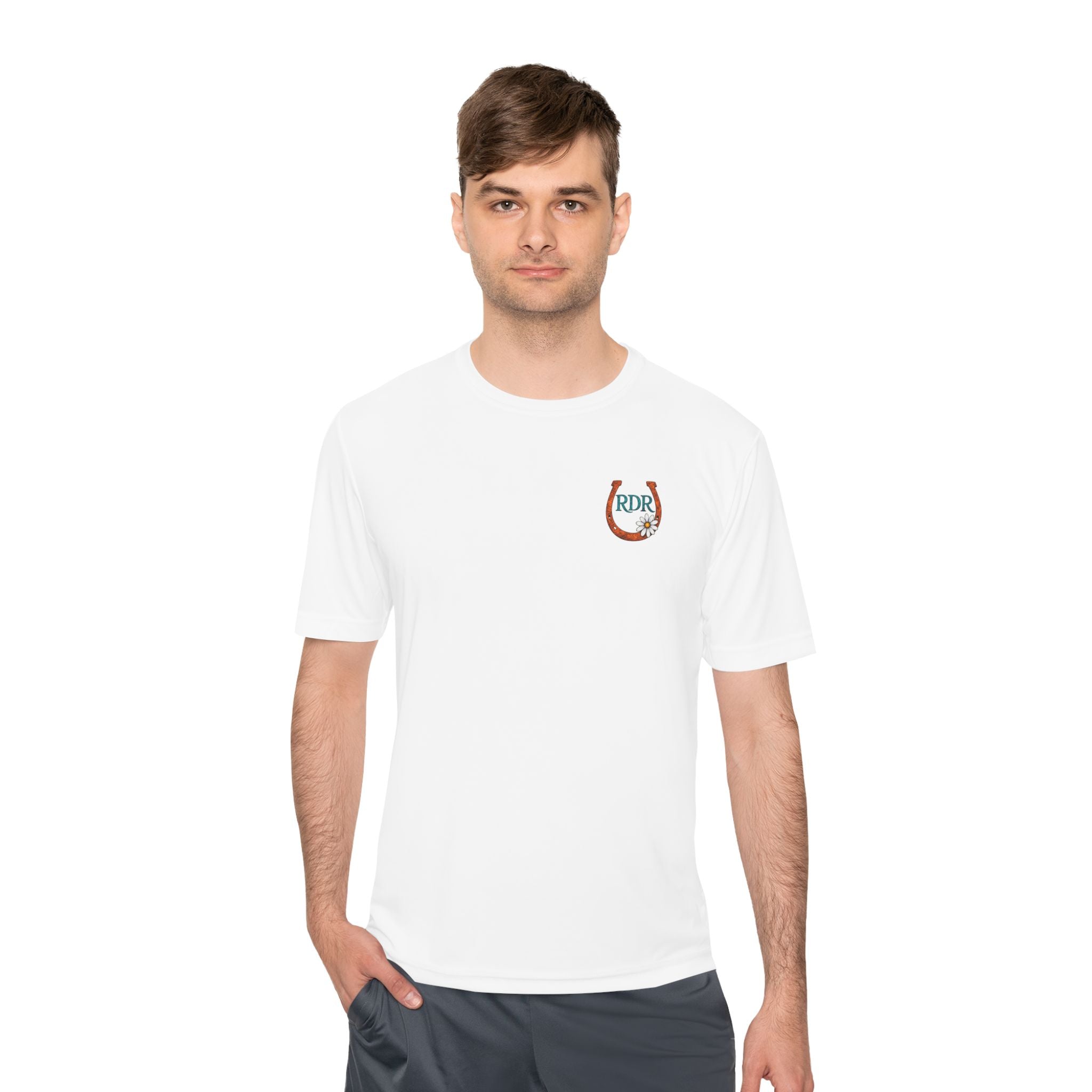 Moisture‑Wicking Shirt- RDR logo front & Rusty Daisy Ranch logo on back