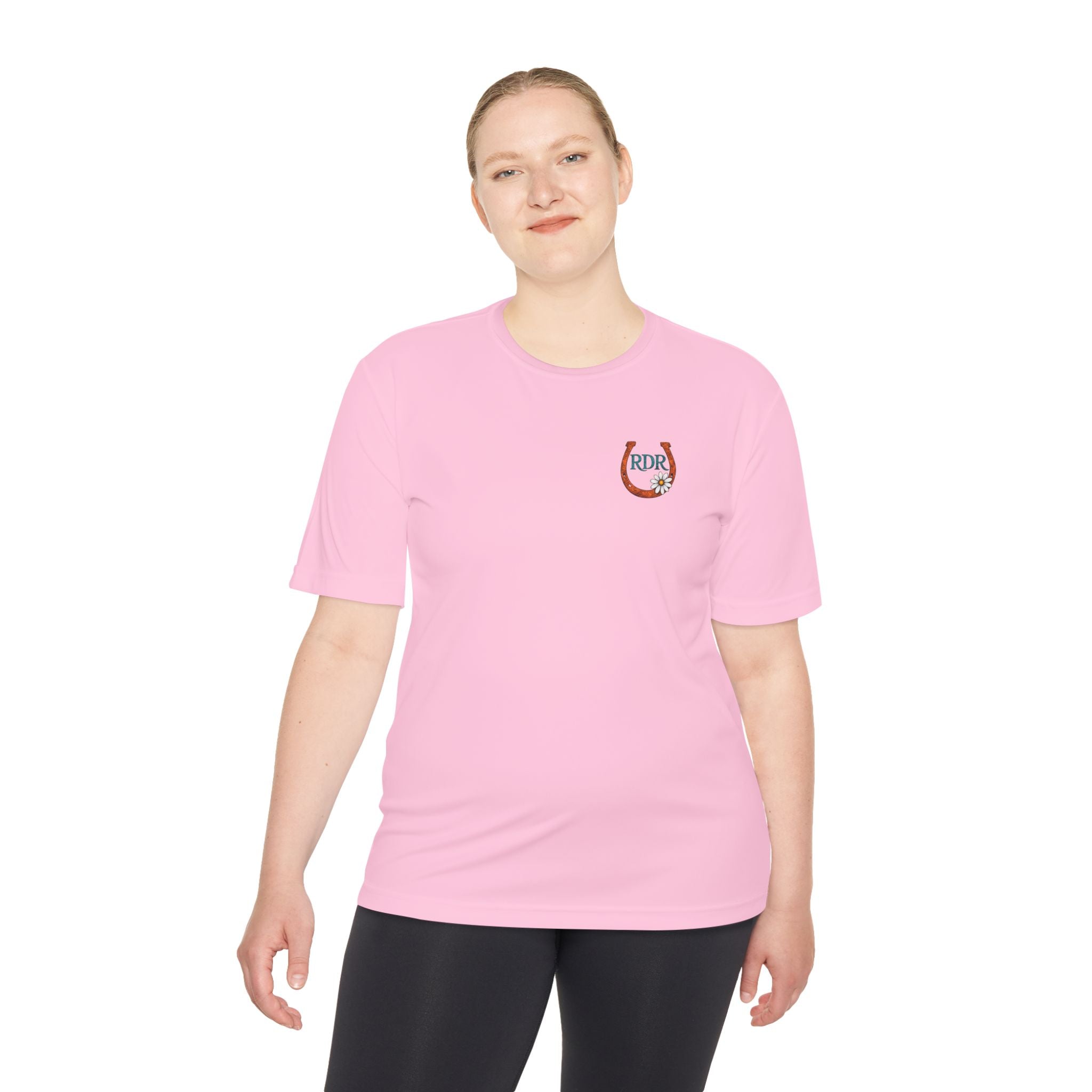Moisture‑Wicking Shirt- RDR logo front & Rusty Daisy Ranch logo on back