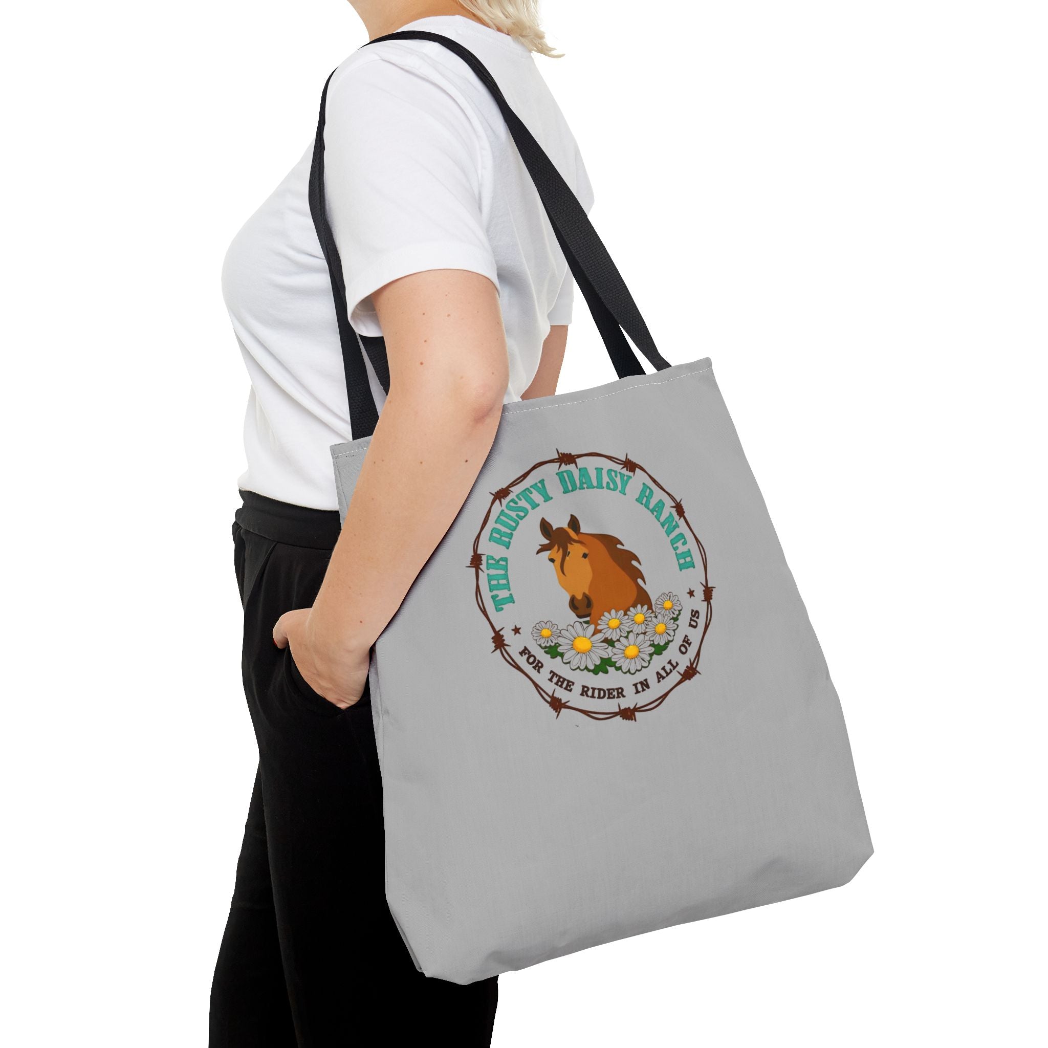 Rusty Daisy Ranch Horse Tote Bag