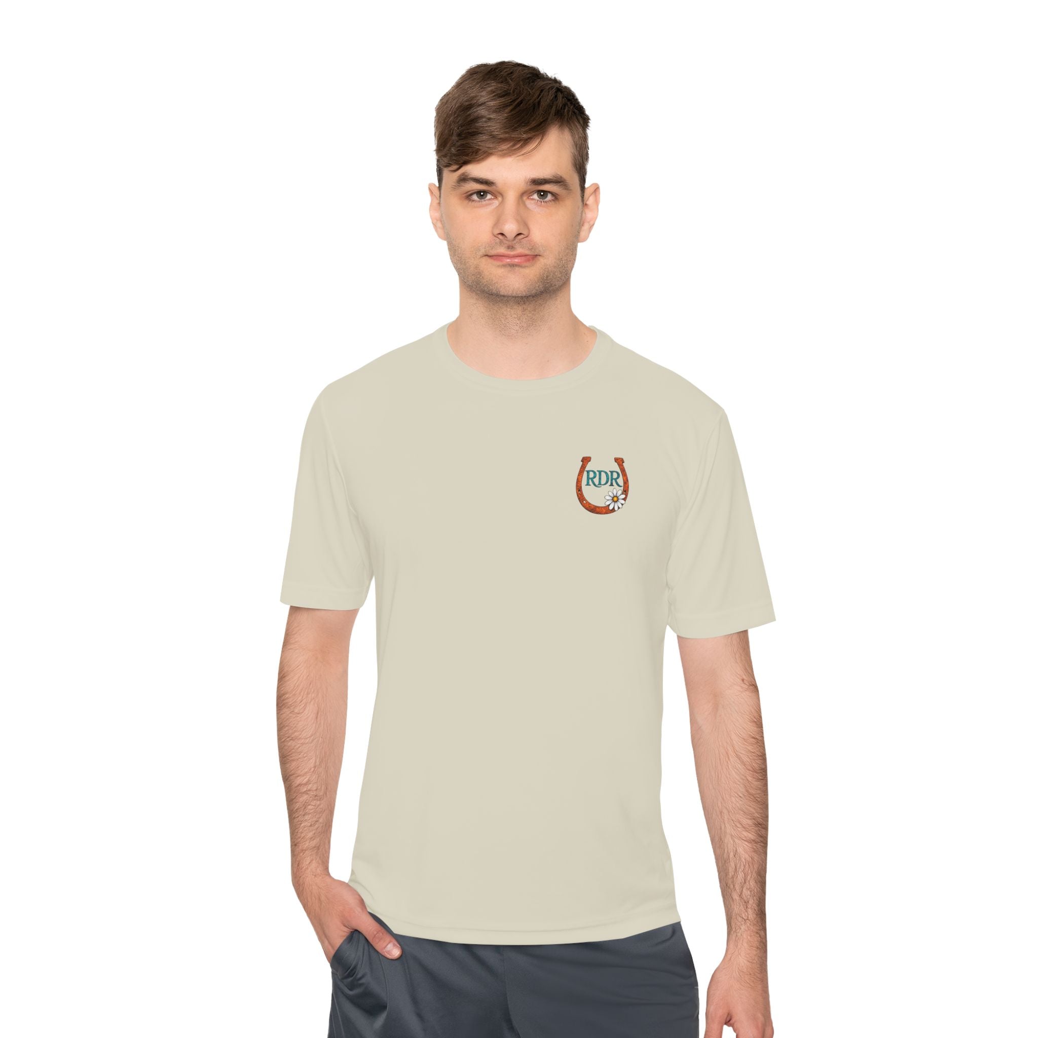 Moisture‑Wicking Shirt- RDR logo front & Rusty Daisy Ranch logo on back