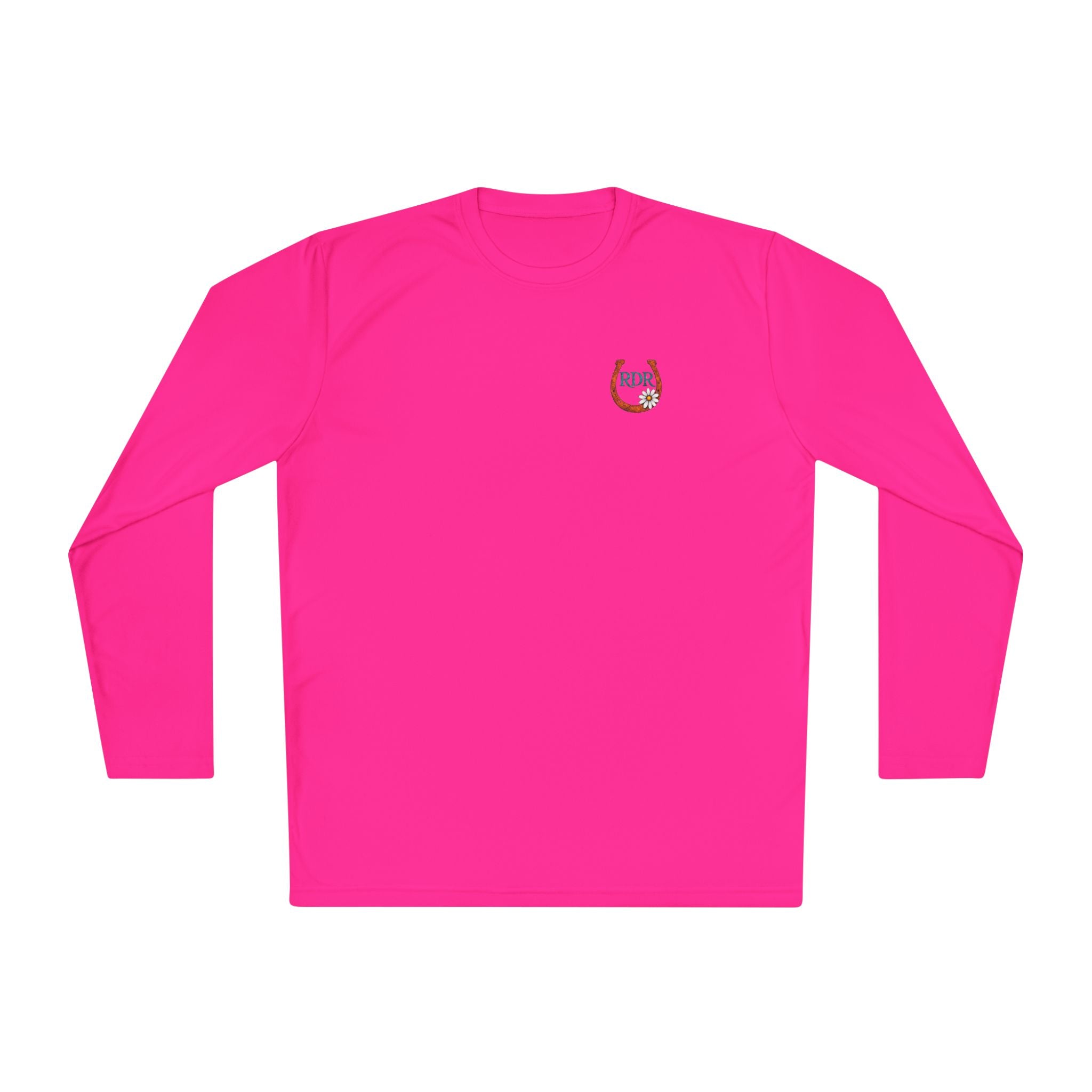 Long Sleeve Tee — RDR logo front & Rusty Daisy Ranch logo & "Follow me down the trail to" back