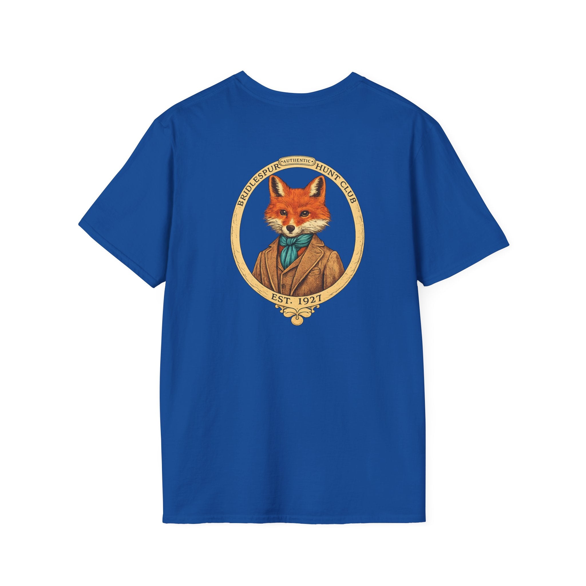 Fox Crest T-Shirt — Vintage Gentleman Fox Back Print